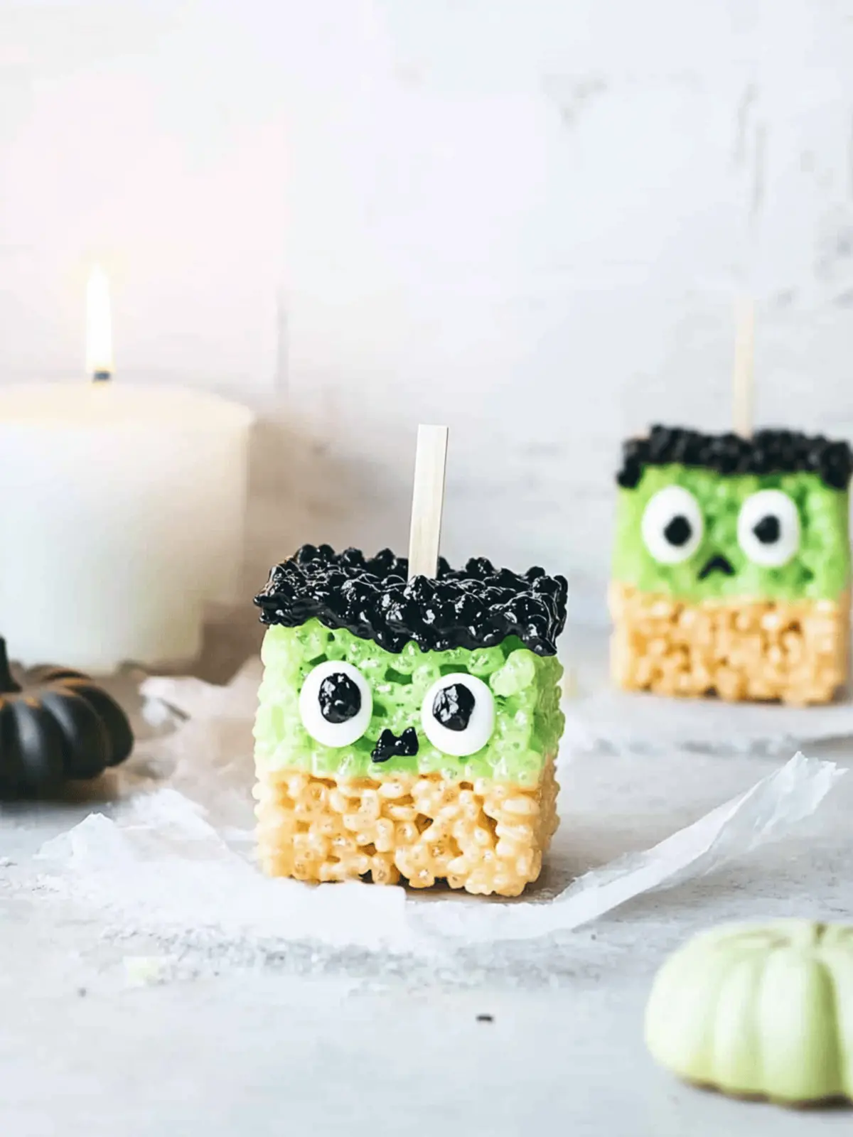Frankenstein Halloween Rice Krispie Treats