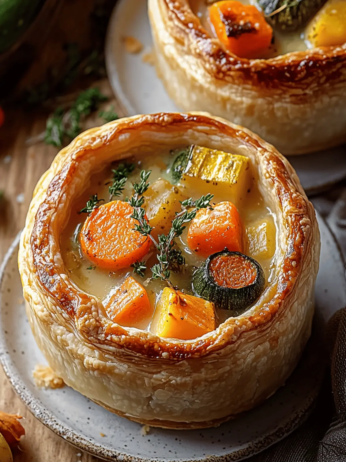Roasted Autumn Vegetable Pot Pies