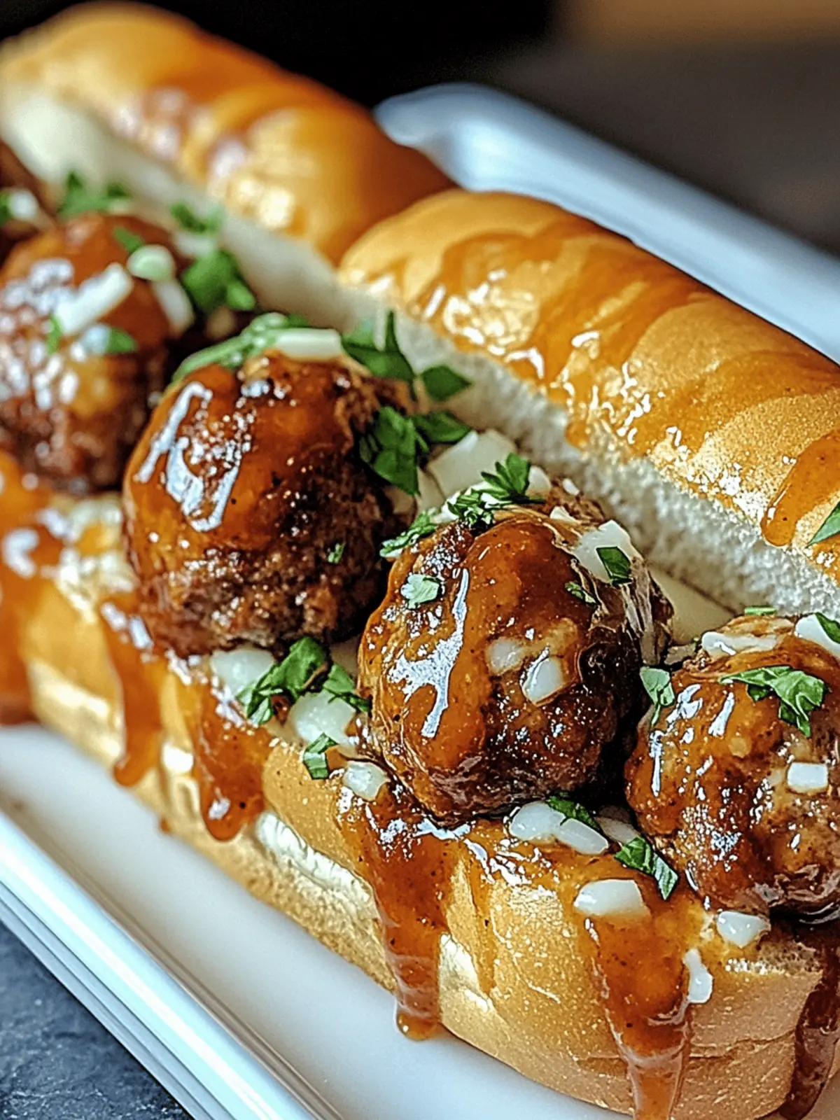 Honey Garlic BBQ Meatball Sub