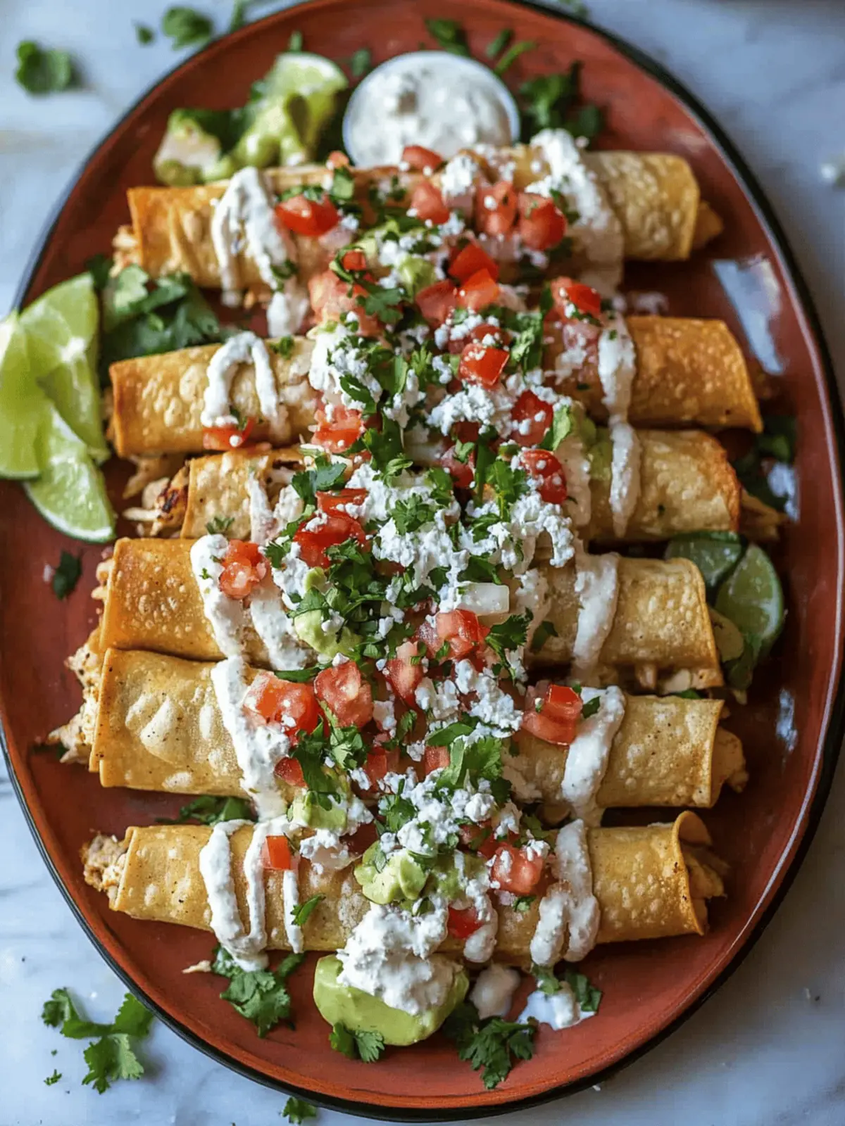 Chicken Flautas Mexicanas