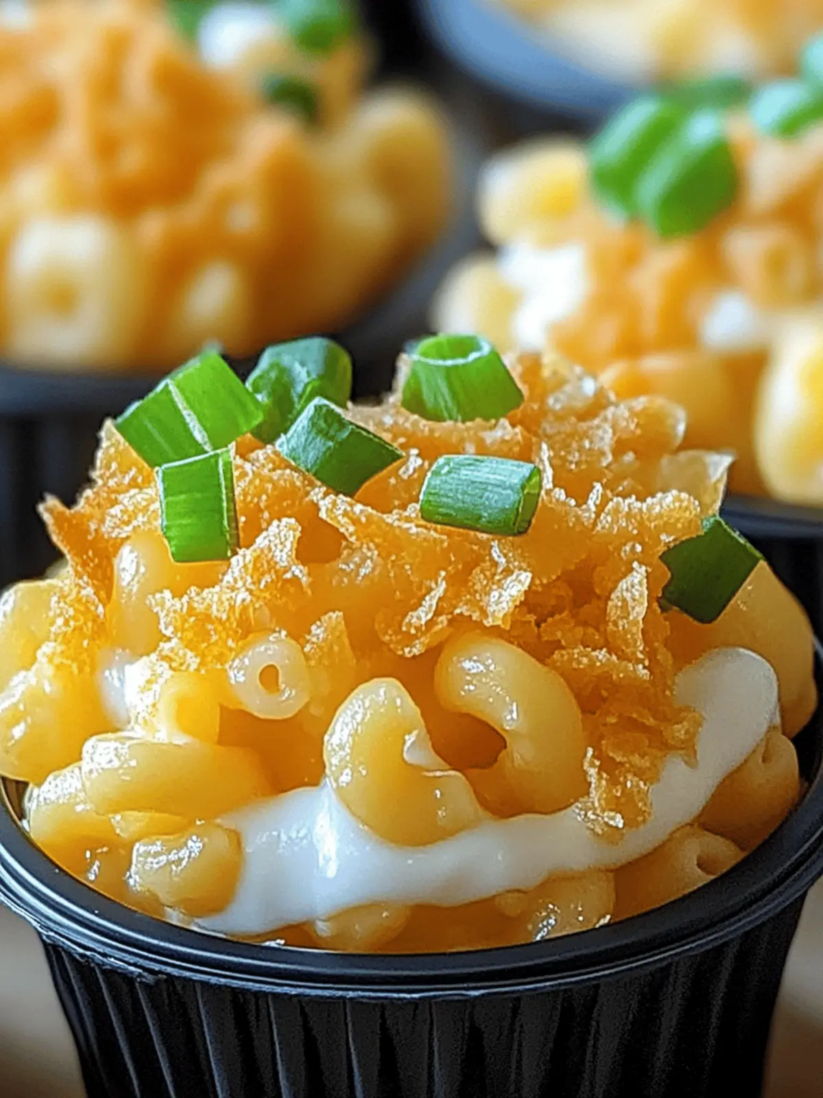 Loaded Mac and Cheese Football Cups