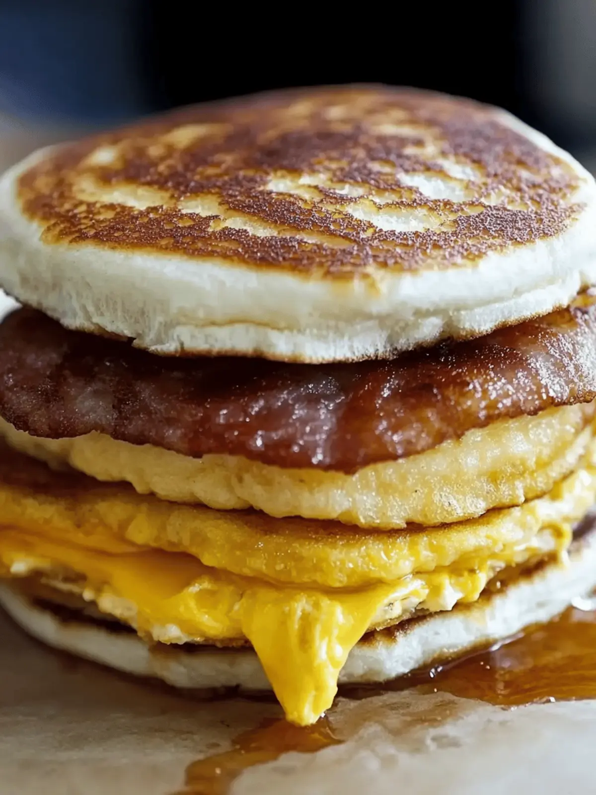Homemade McGriddle Breakfast Sandwiches