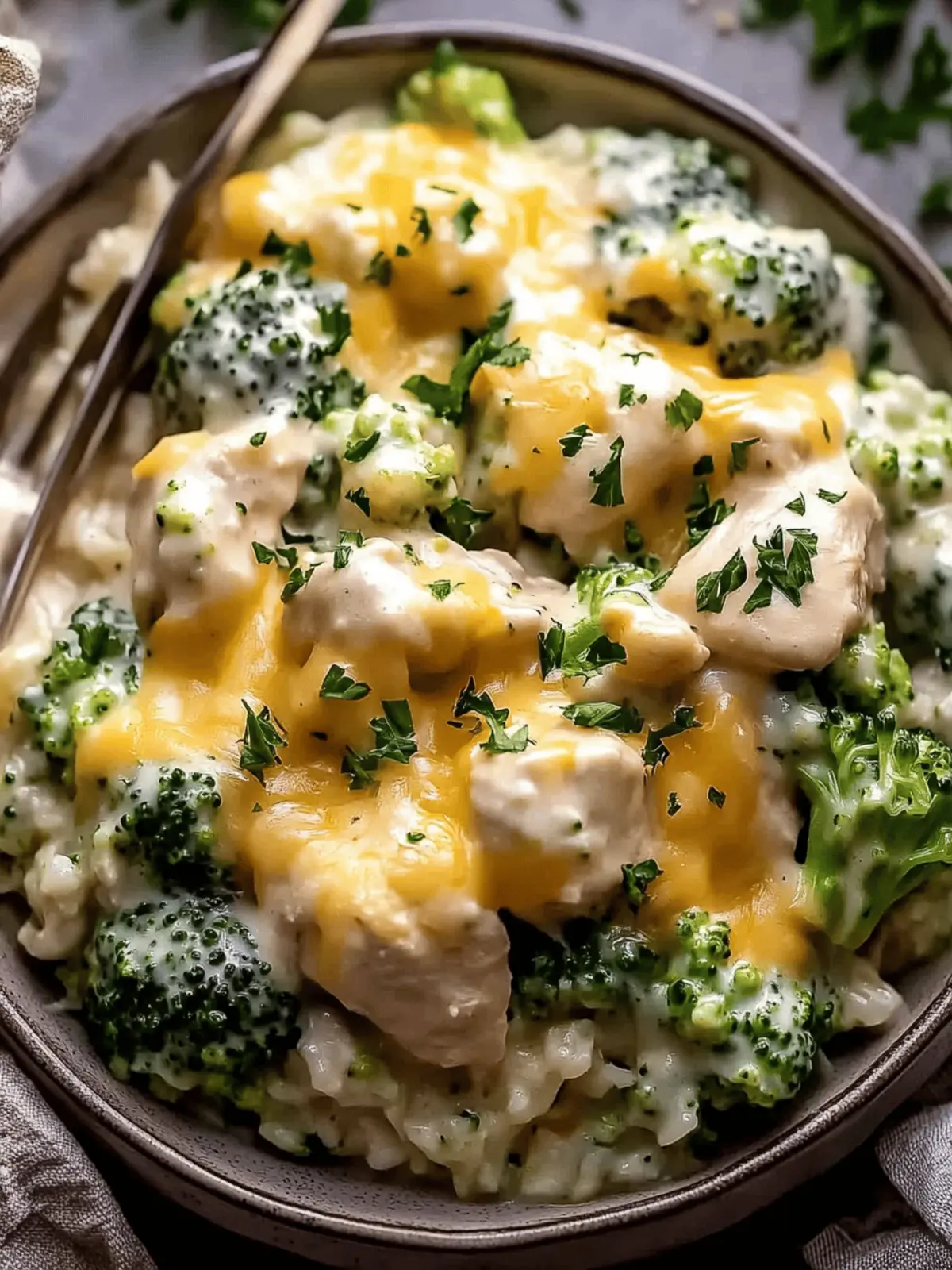 Crockpot Creamy Broccoli Cheddar Chicken Delight