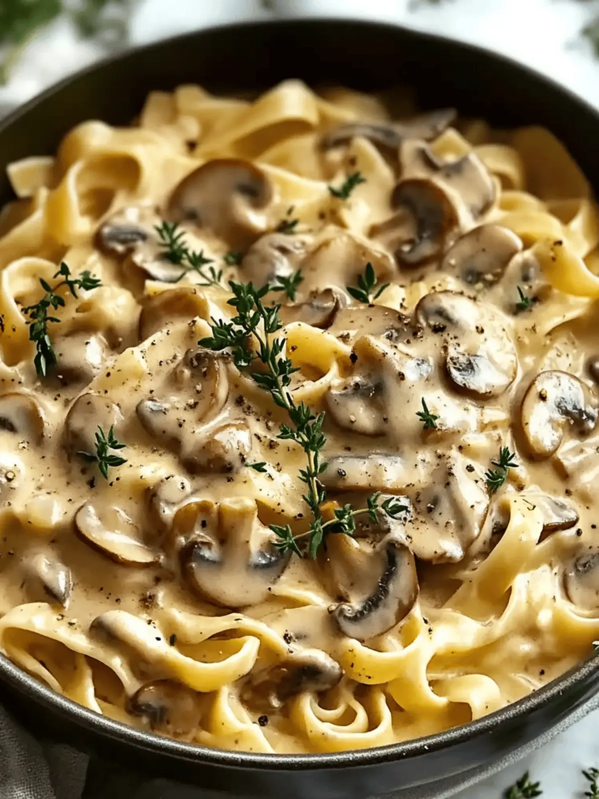 Creamy Mushroom Stroganoff Pasta