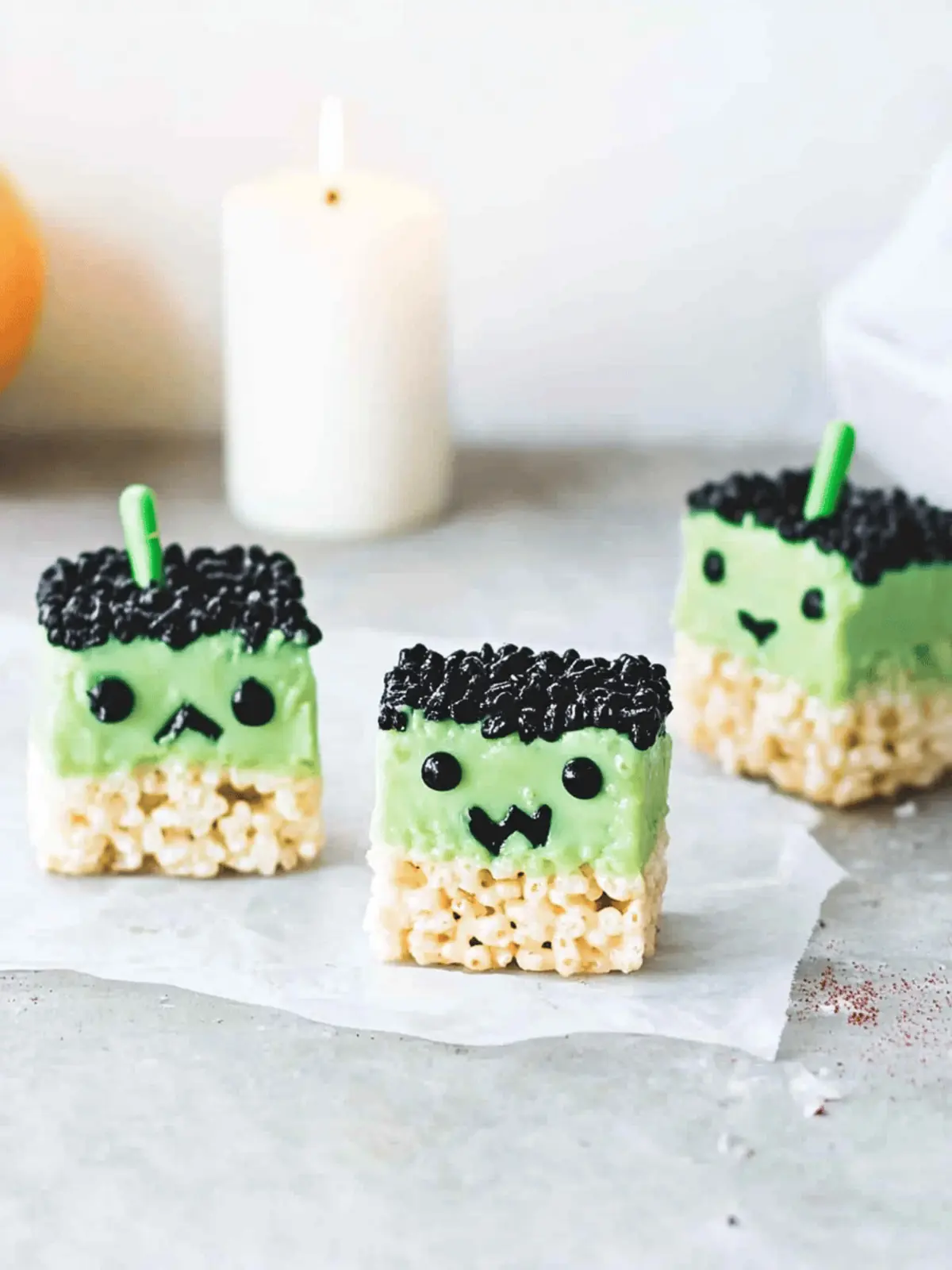 Frankenstein Halloween Rice Krispie Treats