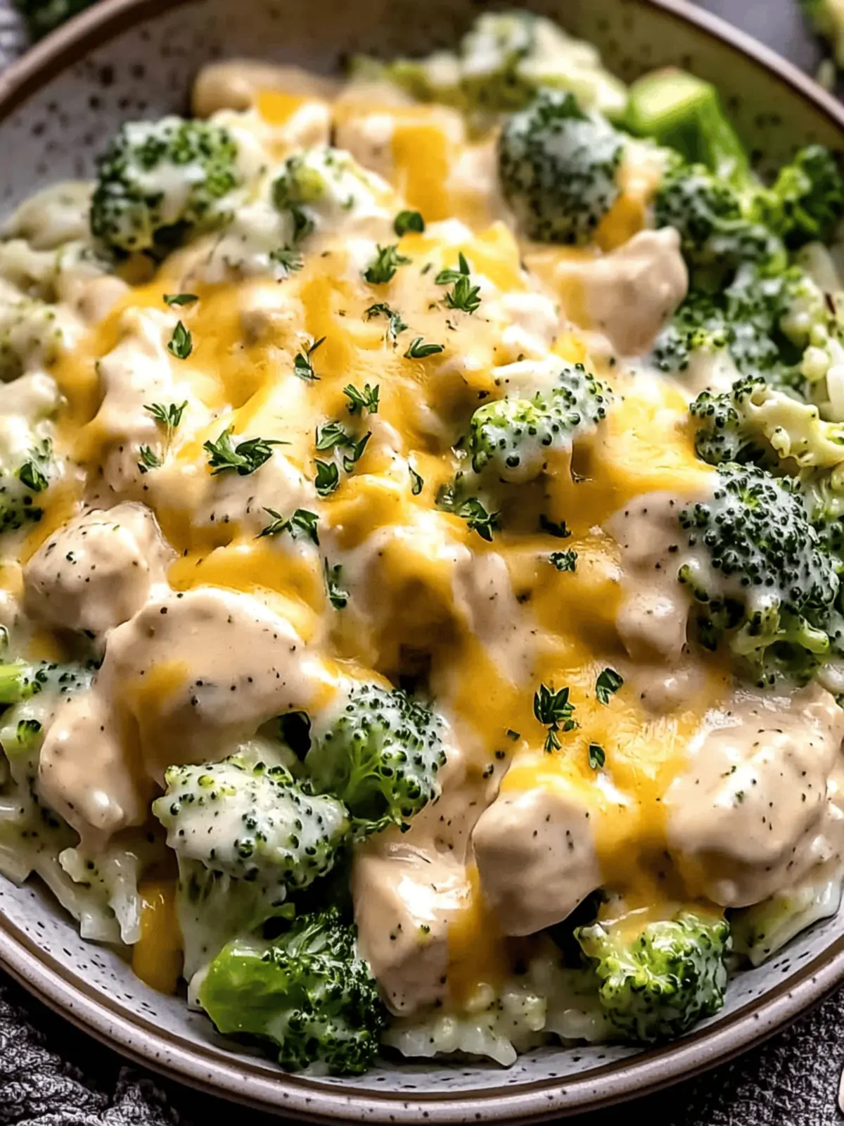 Crockpot Creamy Broccoli Cheddar Chicken Delight