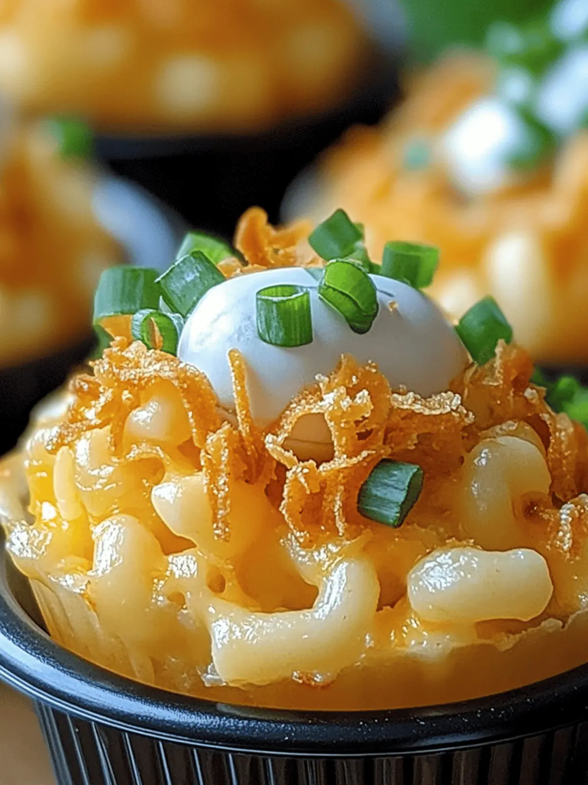 Loaded Mac and Cheese Football Cups