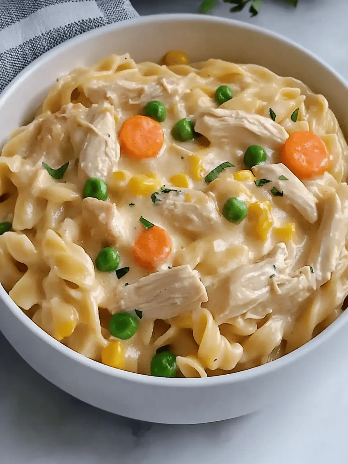 Quick Chicken Pot Pie Pasta