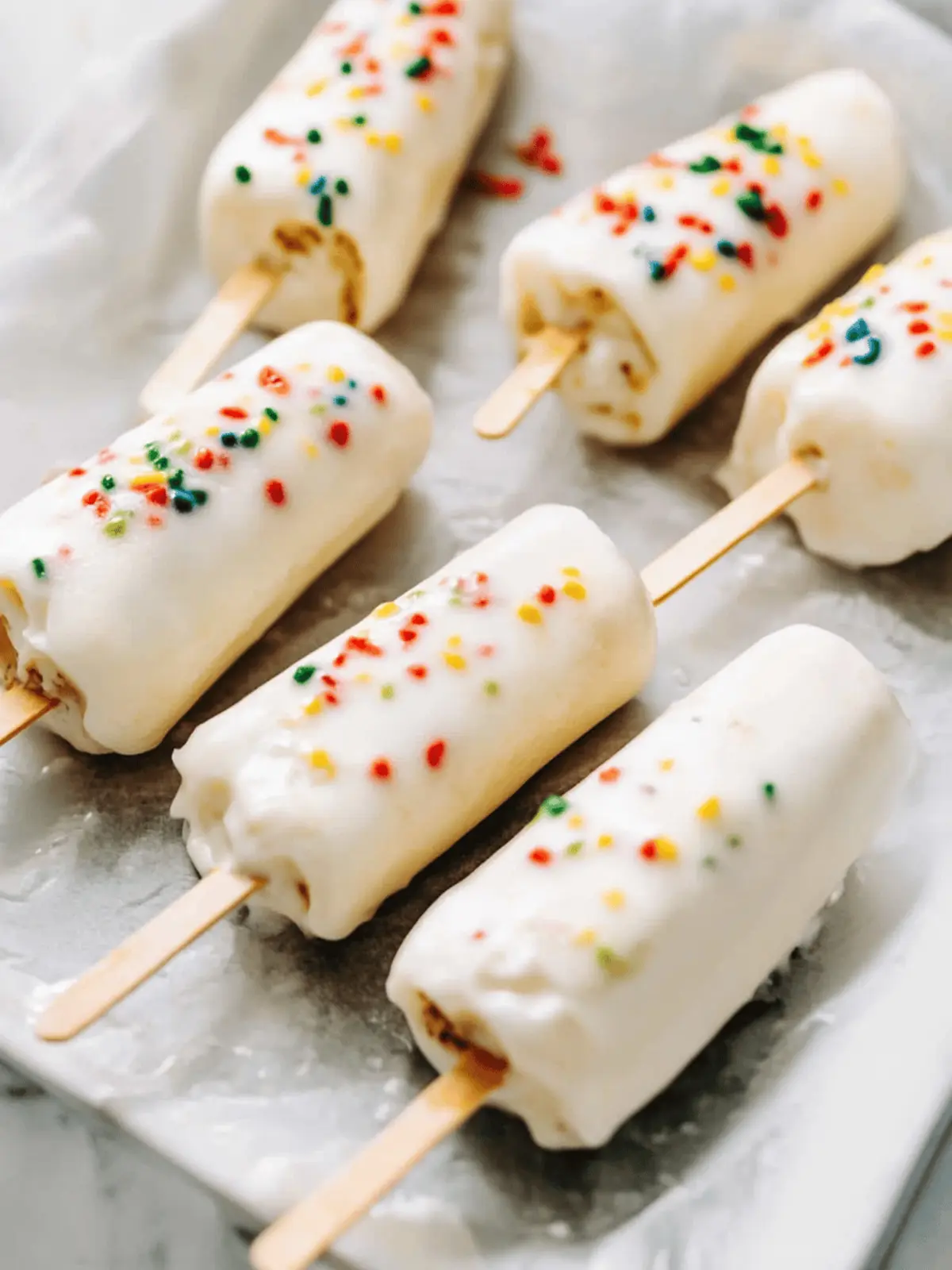 Frozen Yogurt Banana Pops