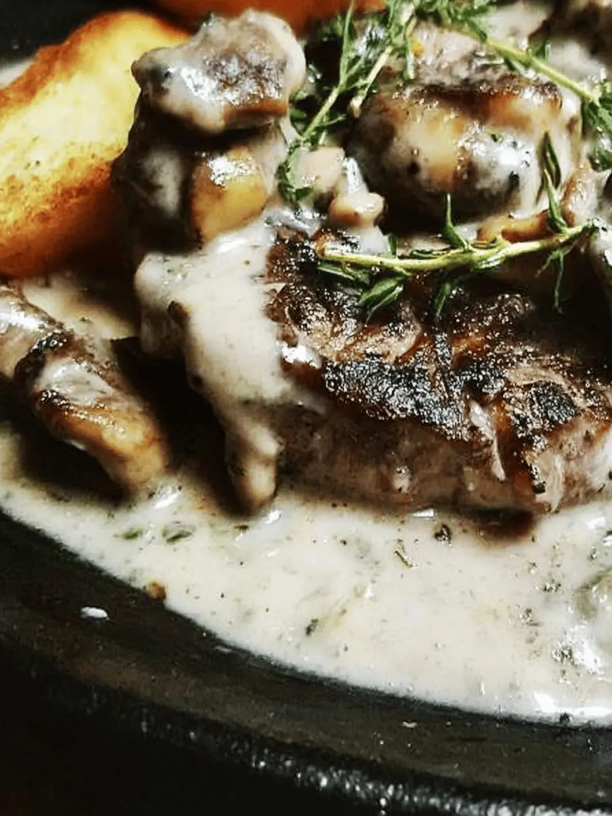 Morel Mushroom White Cream Steak Sauce