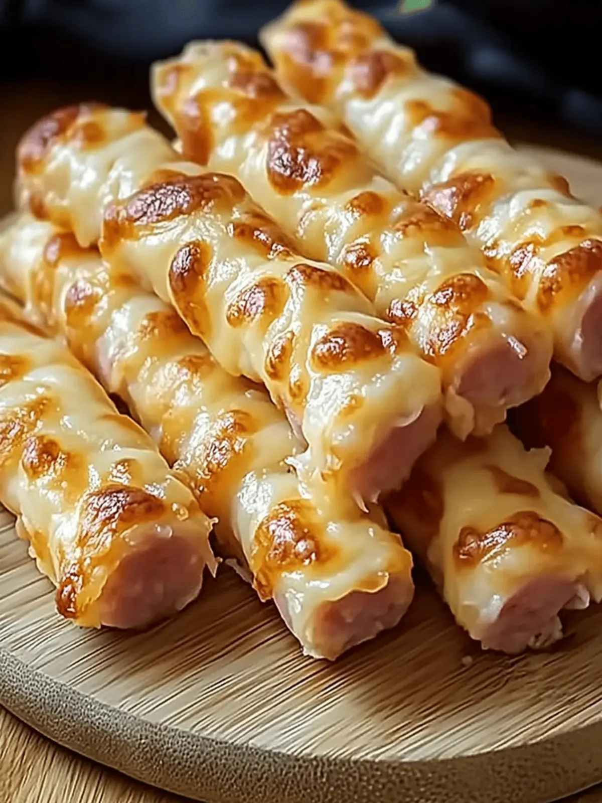 Cheesy Ham and Cheese Sticks