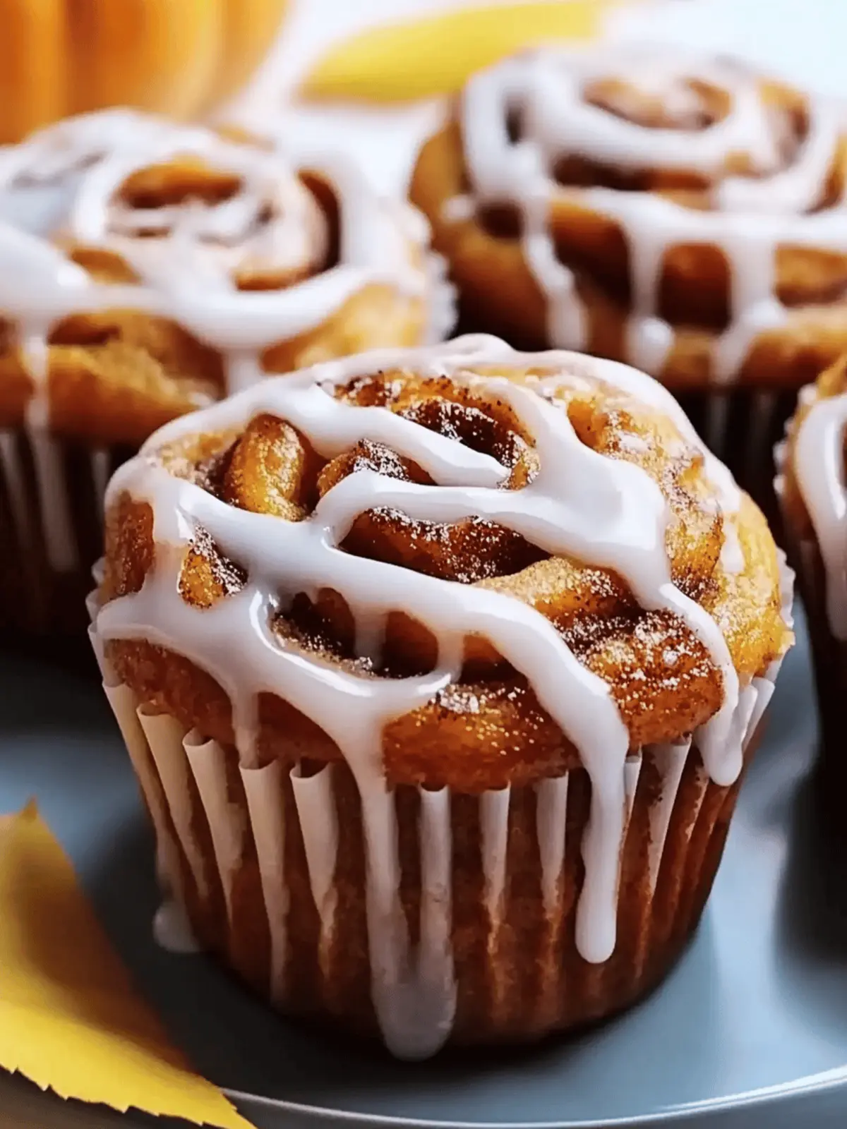Pumpkin Cinnamon Roll Muffins