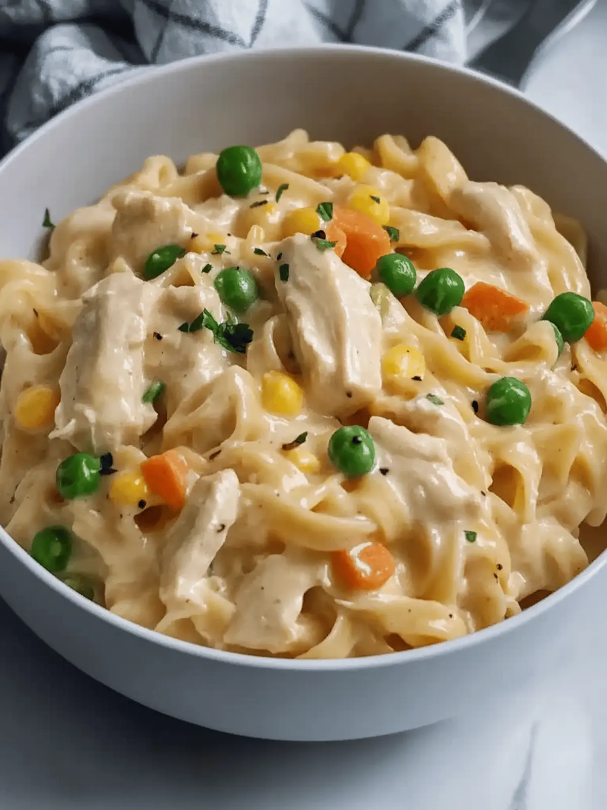 Quick Chicken Pot Pie Pasta