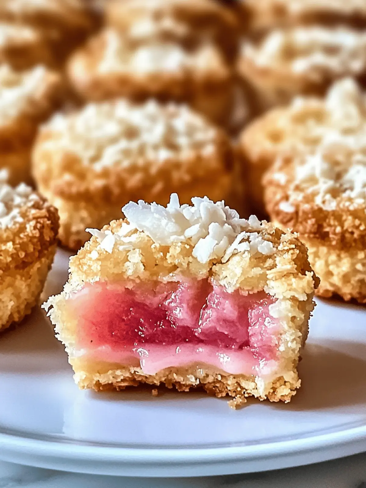 Rhubarb Coconut Macaroon Tarts