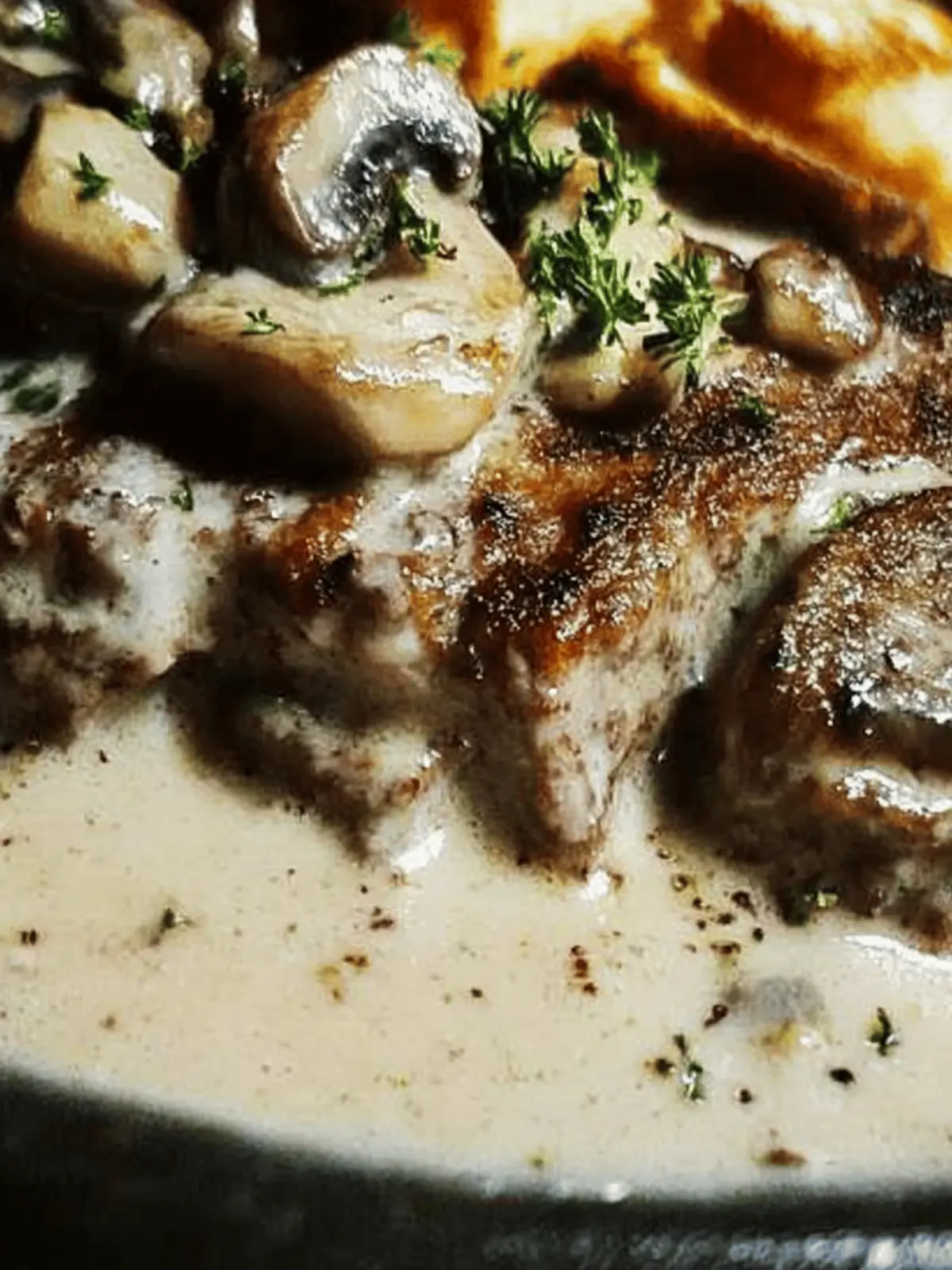 Morel Mushroom White Cream Steak Sauce