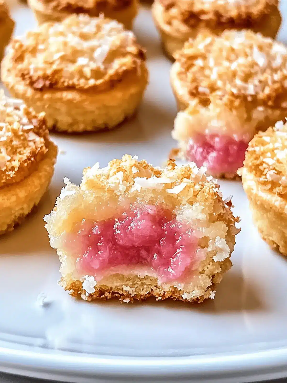 Rhubarb Coconut Macaroon Tarts