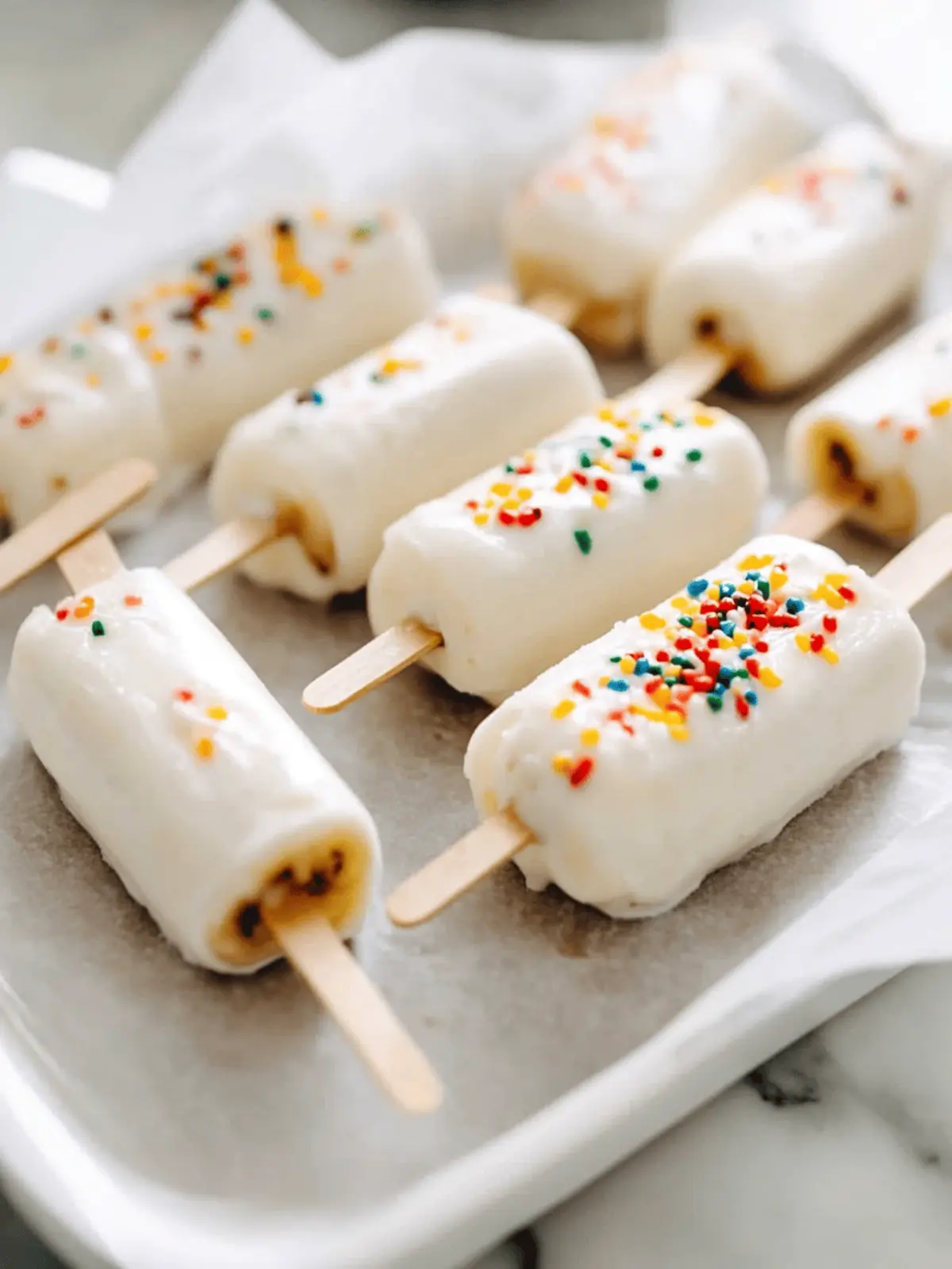 Frozen Yogurt Banana Pops