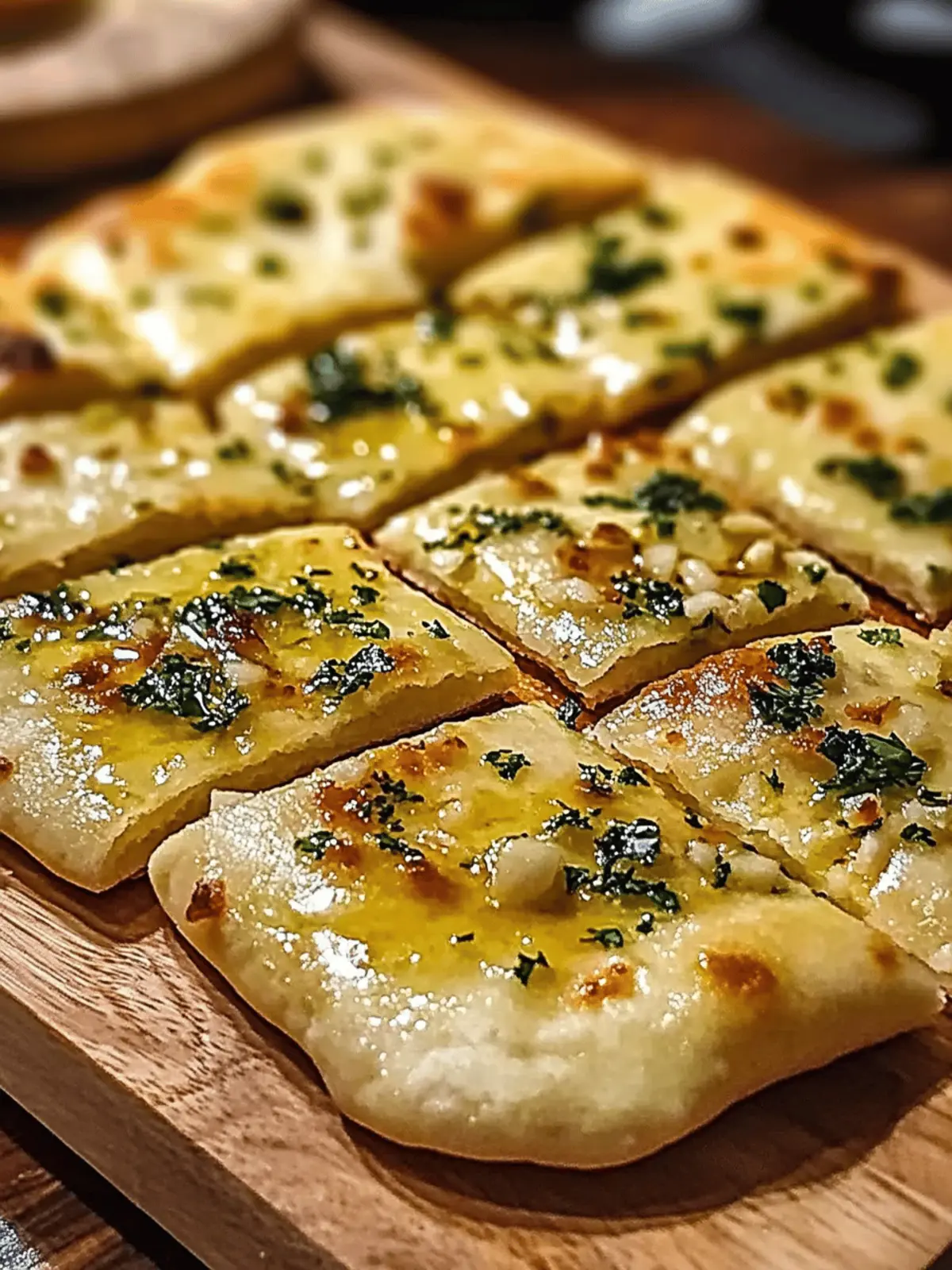 Air Fryer Garlic Flatbread
