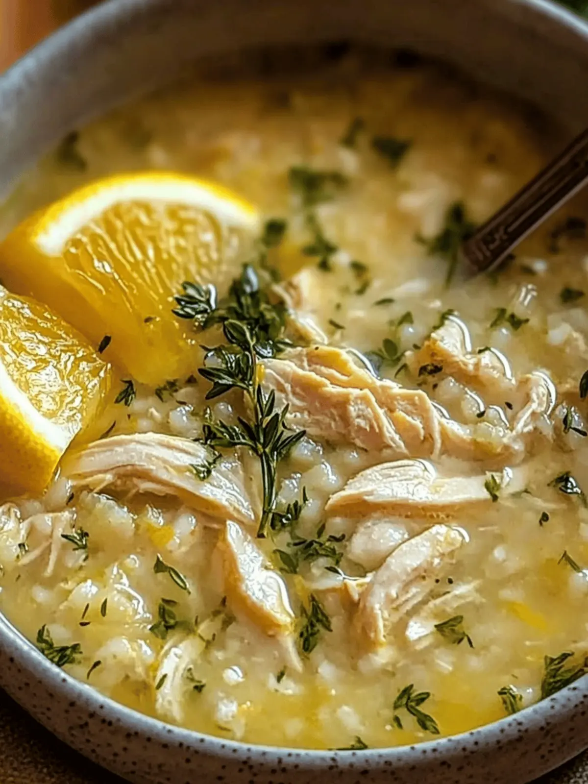 Mediterranean Lemon Chicken Soup