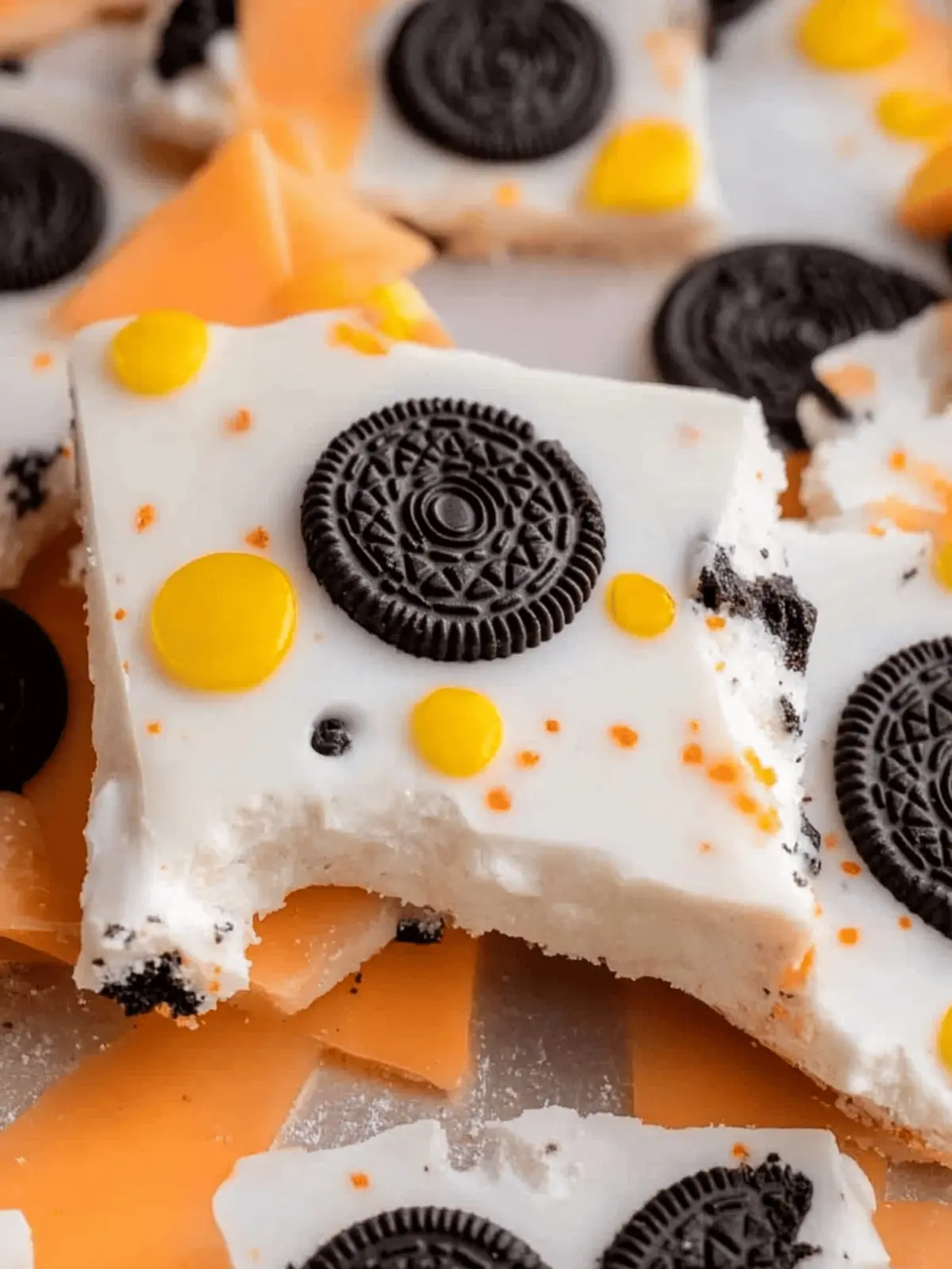 White Chocolate Halloween Oreo Bark