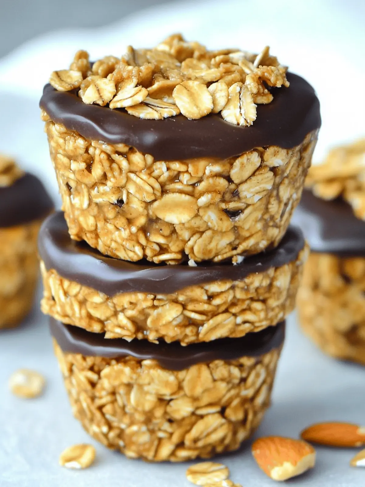 No Bake Peanut Butter Granola Cups