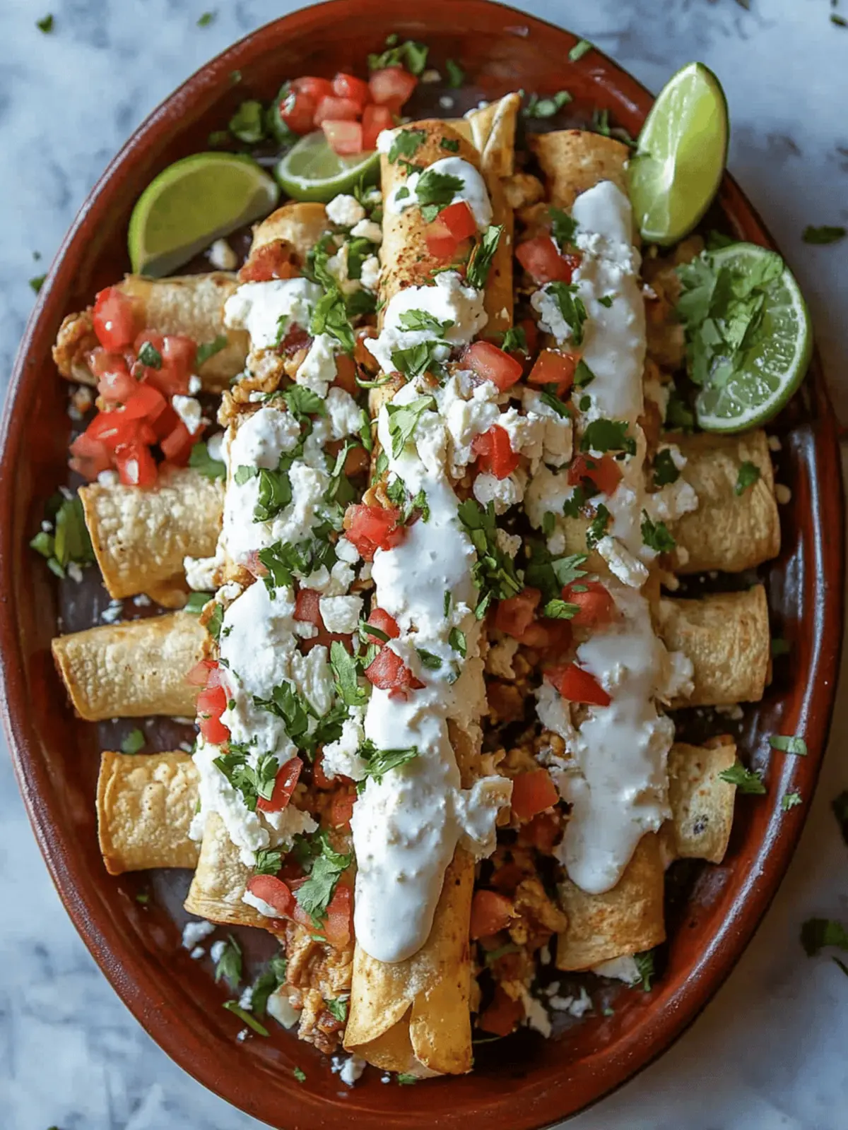Chicken Flautas Mexicanas