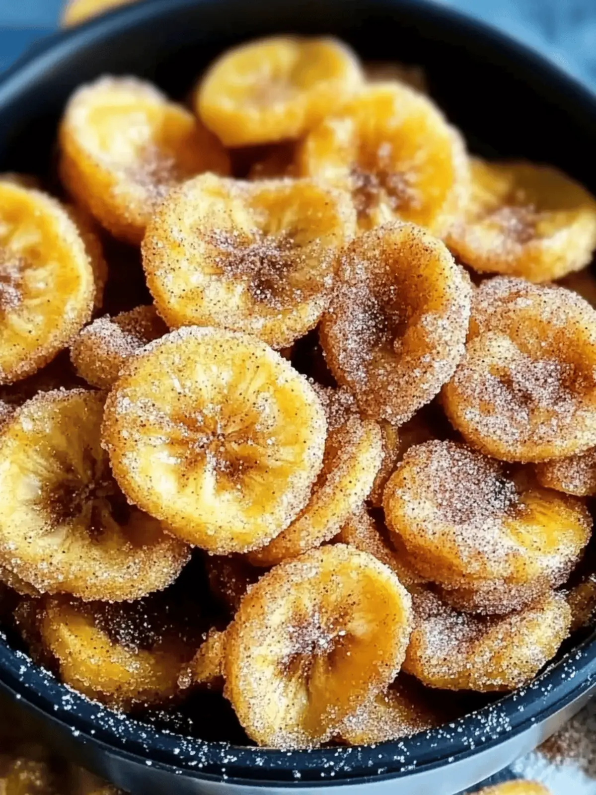 Cinnamon-Sugar Air Fryer Banana Chips