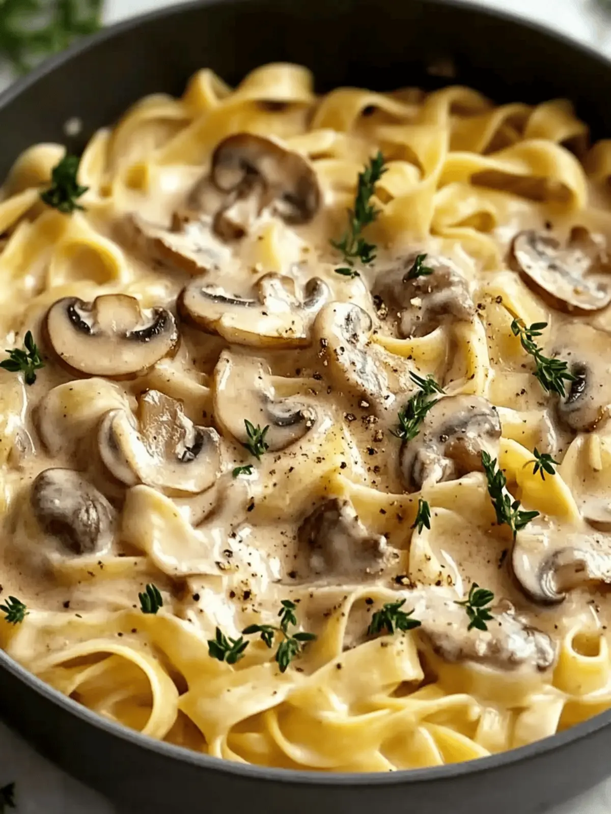 Creamy Mushroom Stroganoff Pasta