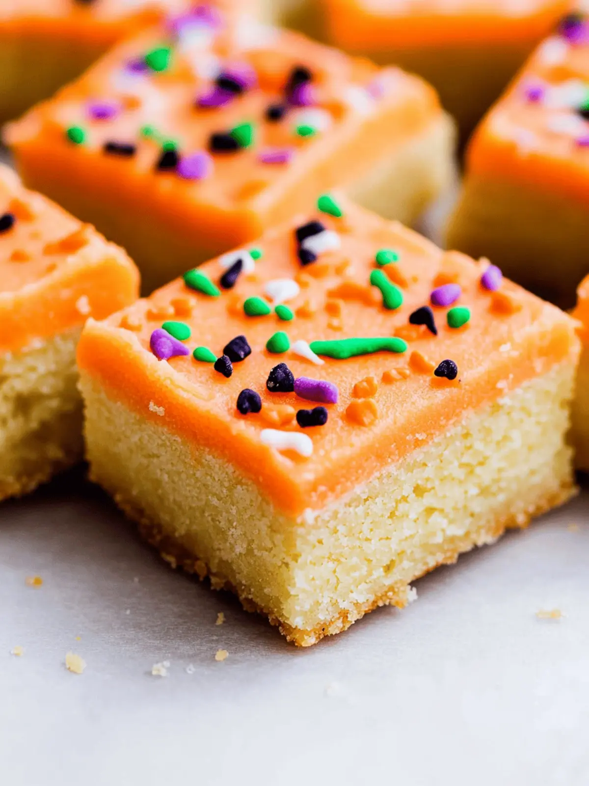 Halloween Frosted Sugar Cookie Bars