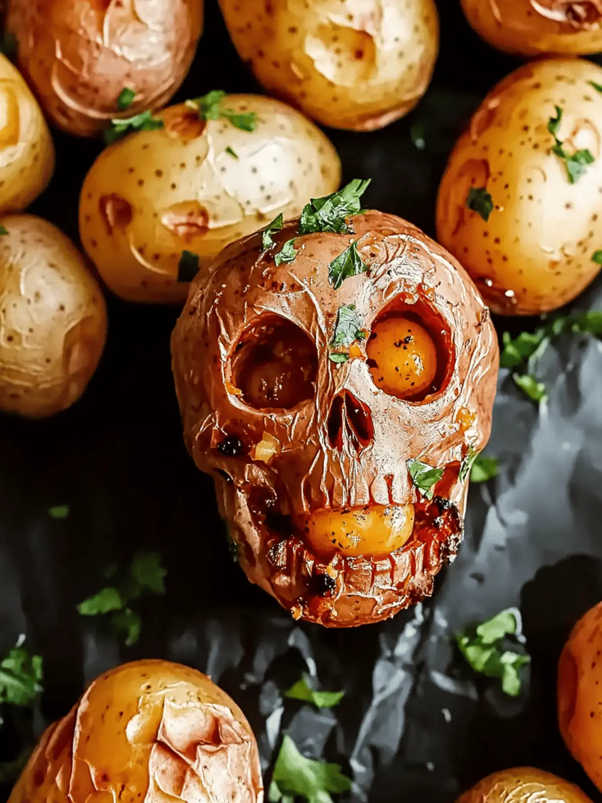 Halloween Skull Potatoes