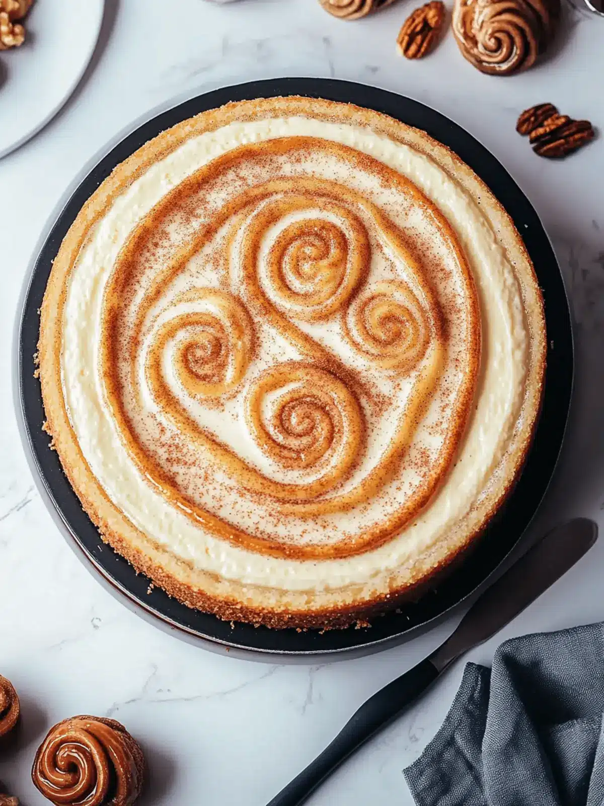 Creamy Cinnamon Roll Cheesecake