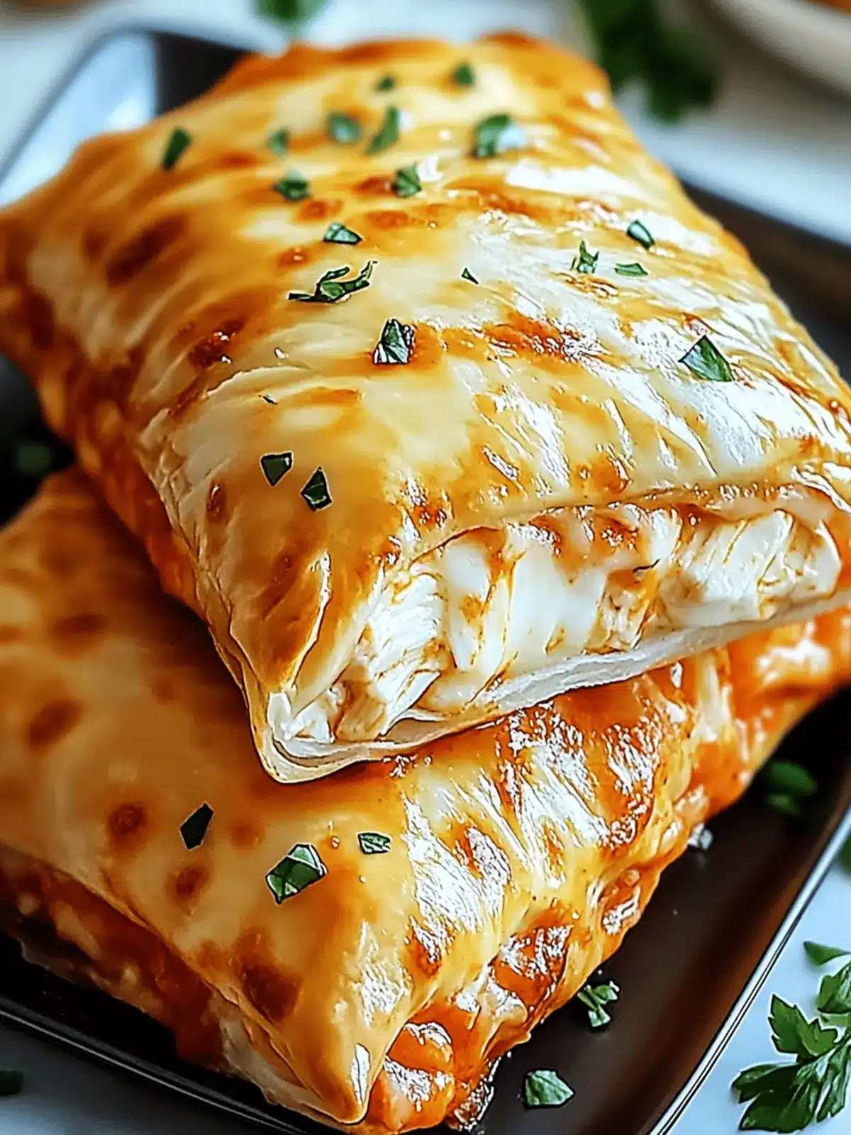Homemade Buffalo Chicken Pizza Pockets
