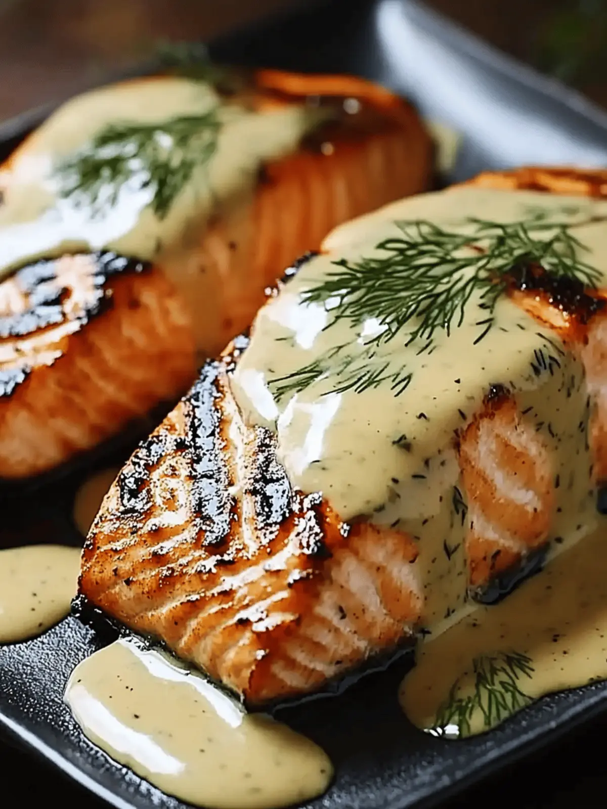Grilled Salmon with Dijon Mustard Sauce