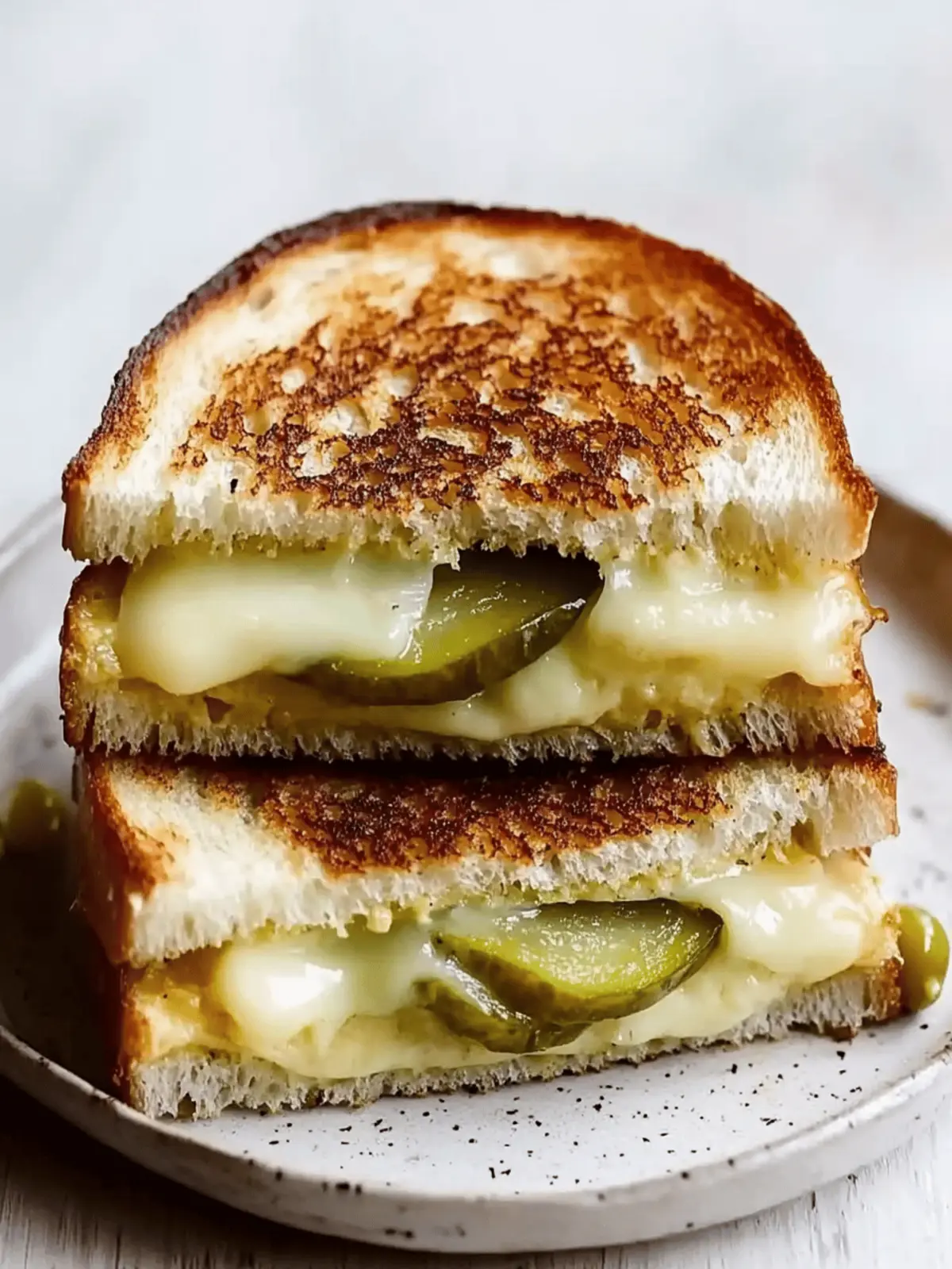 Crispy Dill Pickle Grilled Cheese Sandwich