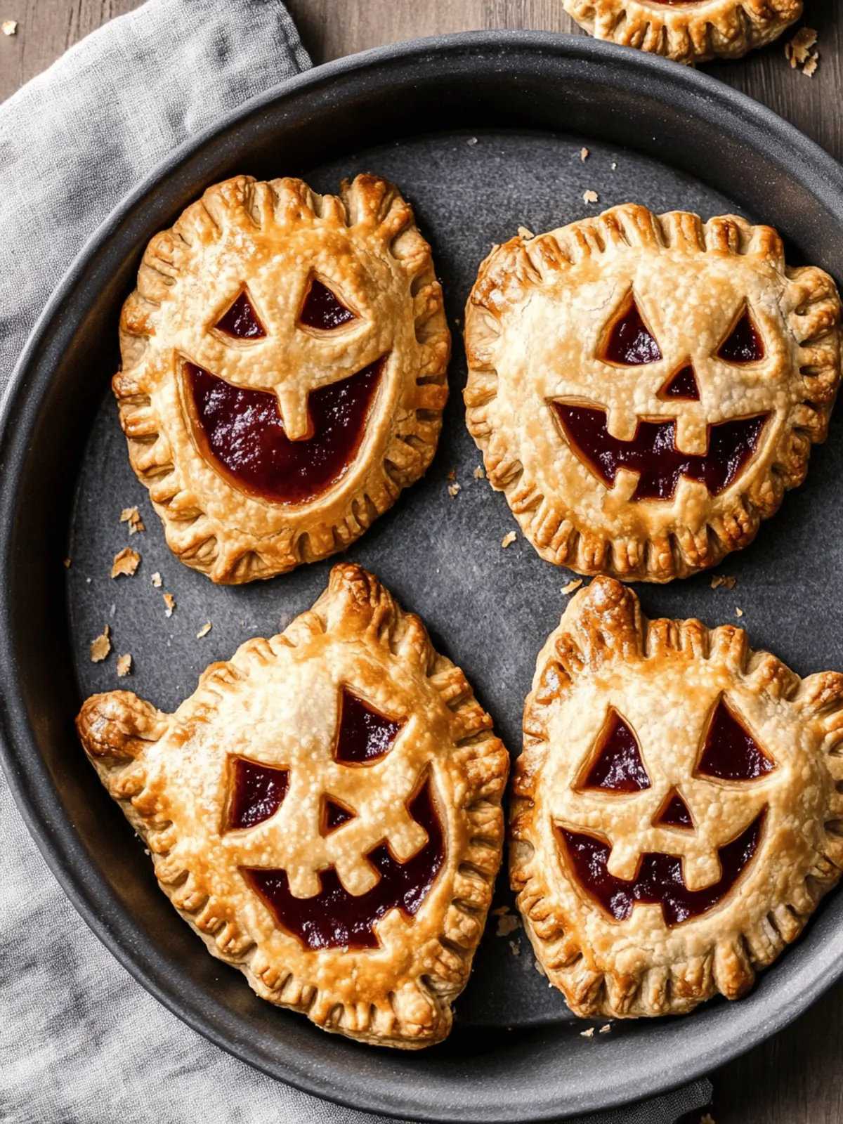 Jack-O-Lantern Hand Pies