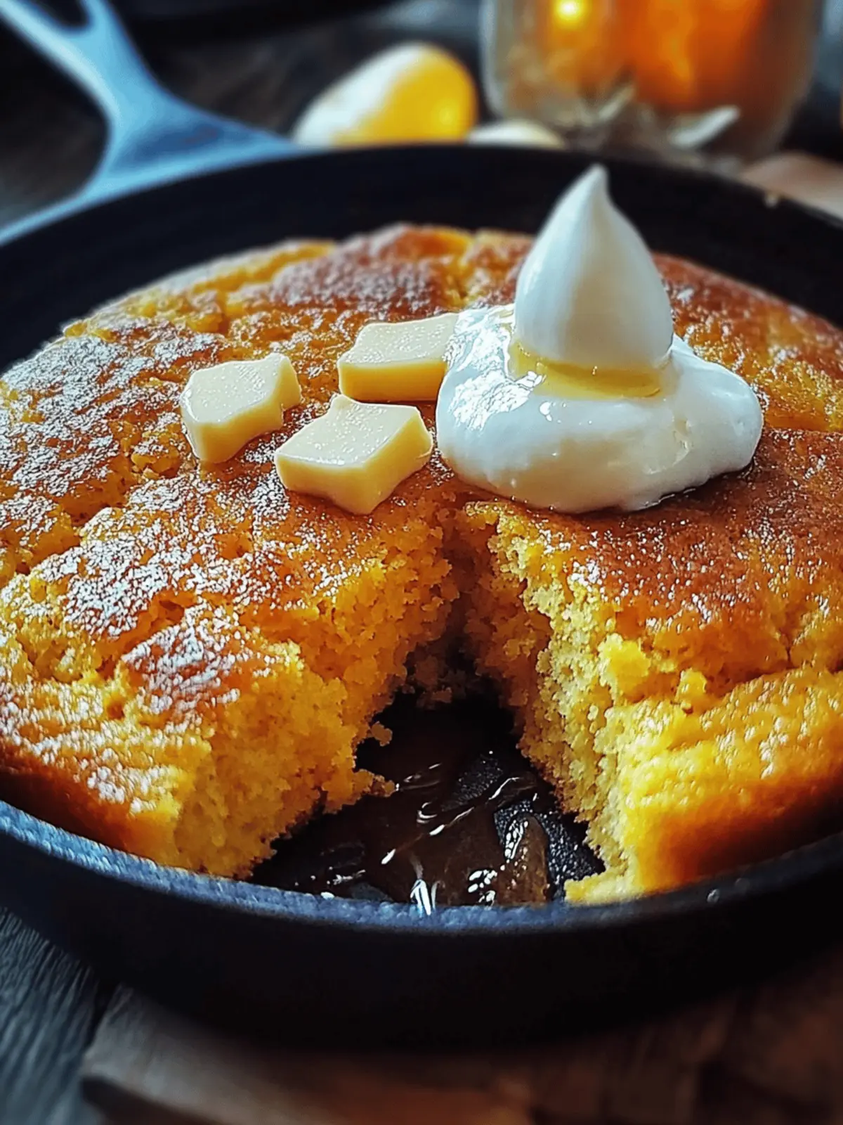 Honey Butter Skillet Cornbread