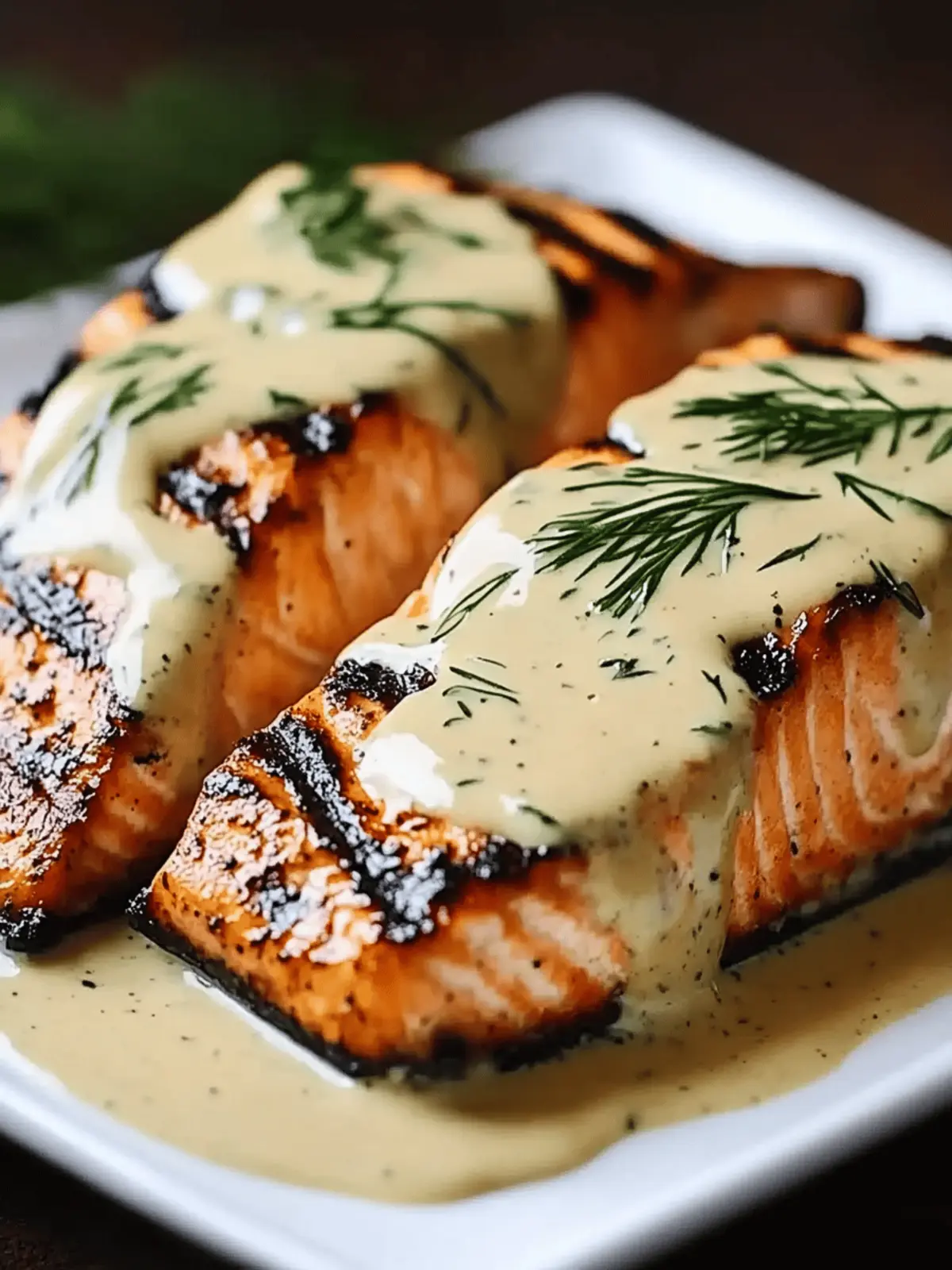 Grilled Salmon with Dijon Mustard Sauce