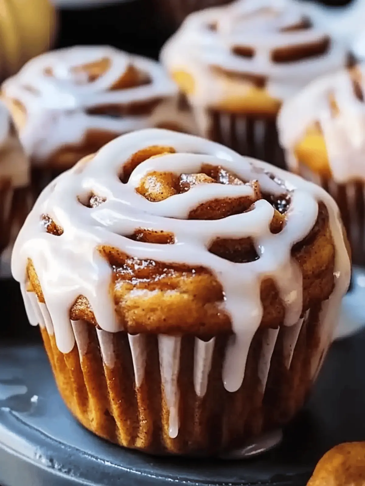 Pumpkin Cinnamon Roll Muffins