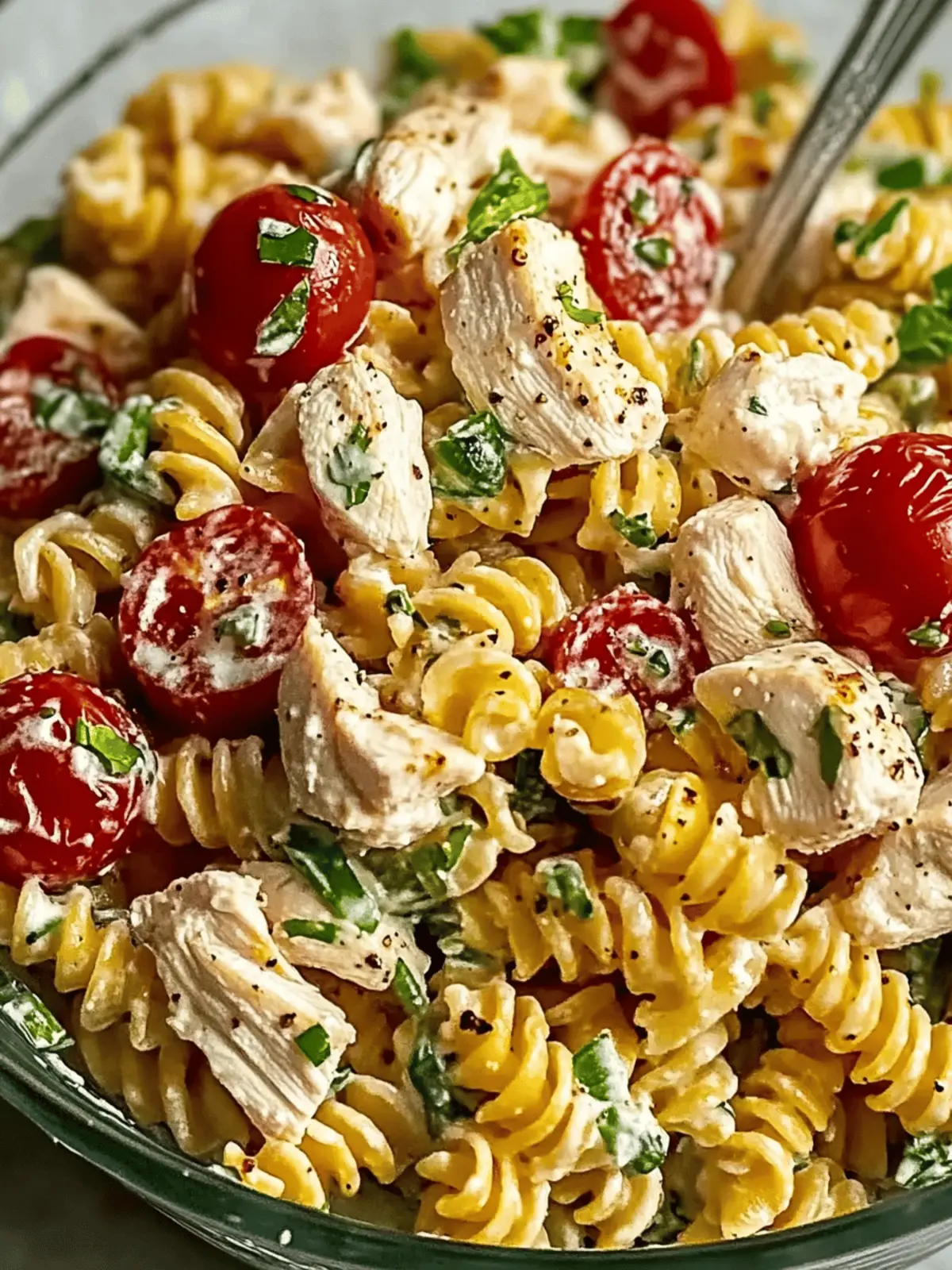 Summery Chicken Pasta Salad