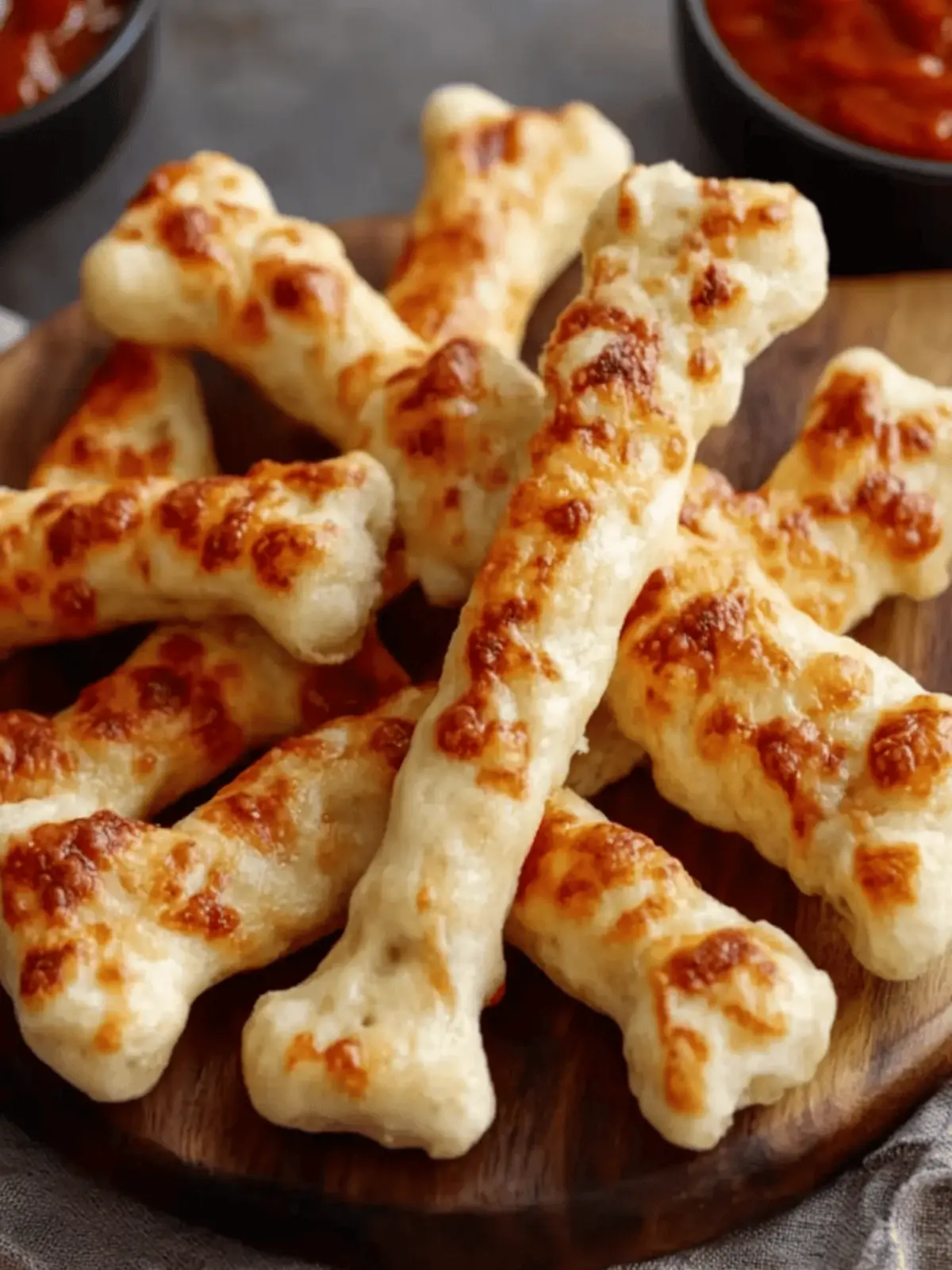 Cheesy Halloween Breadstick Bones