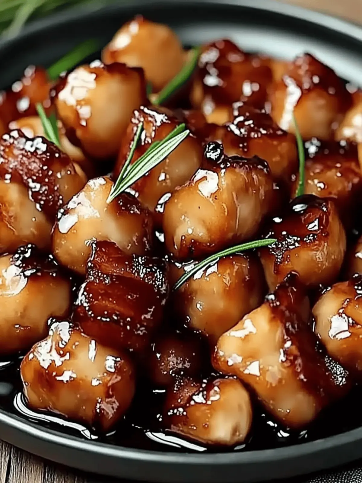 Maple Glazed Bacon Chicken Bites