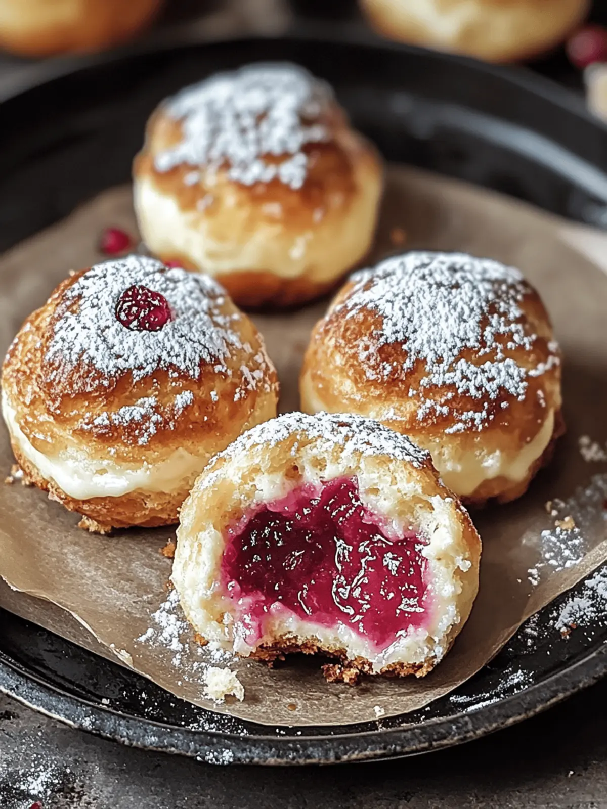Twice-Baked Rhubarb Cheesecake Bombs