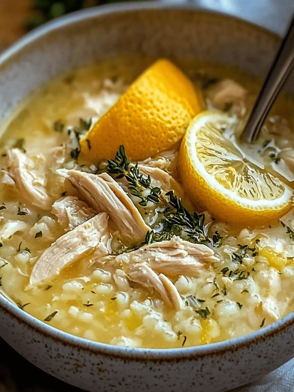 Mediterranean Lemon Chicken Soup