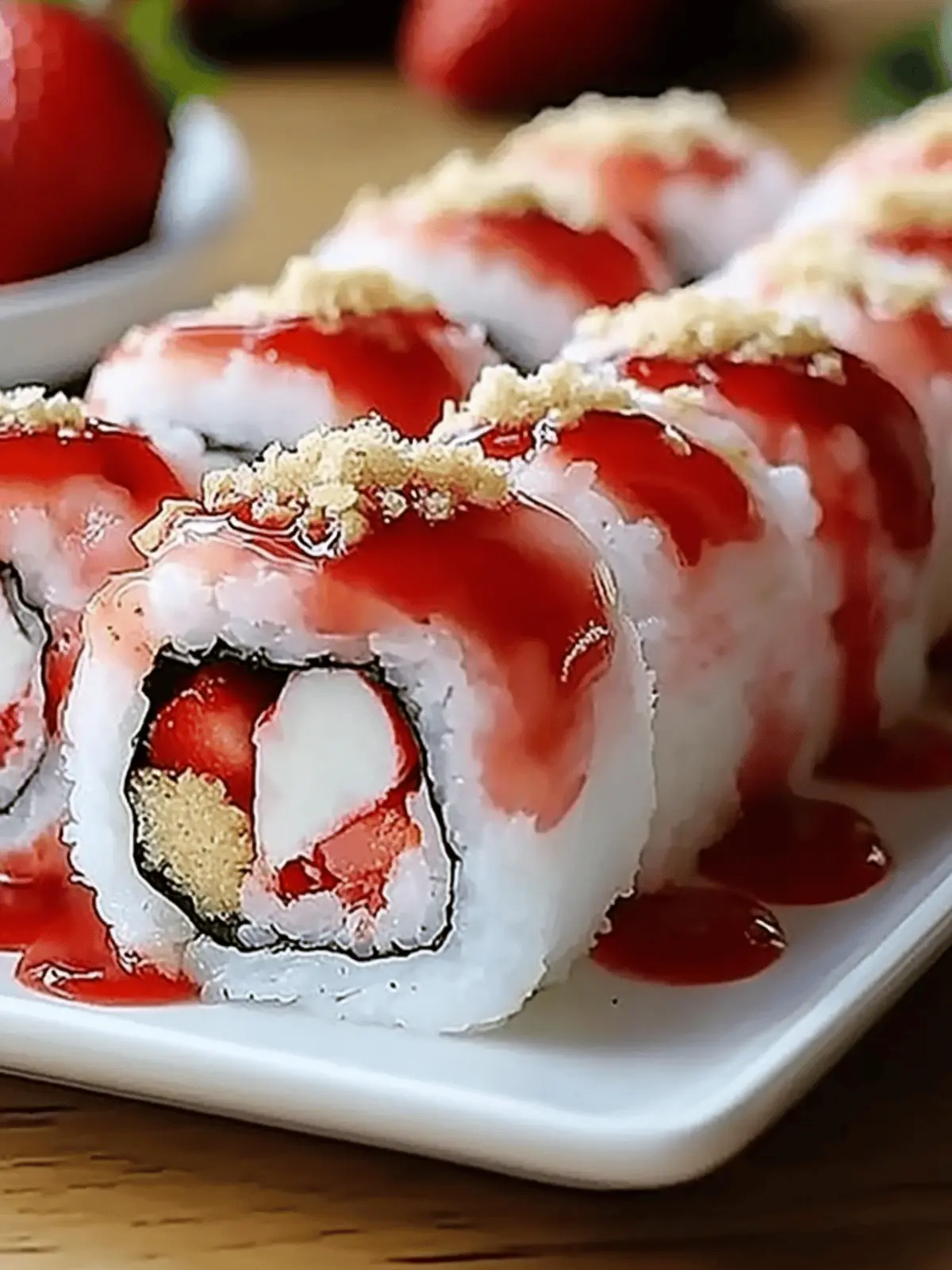 Strawberry Shortcake Sushi Roll