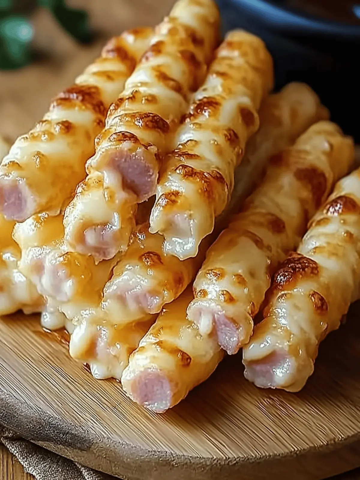 Cheesy Ham and Cheese Sticks