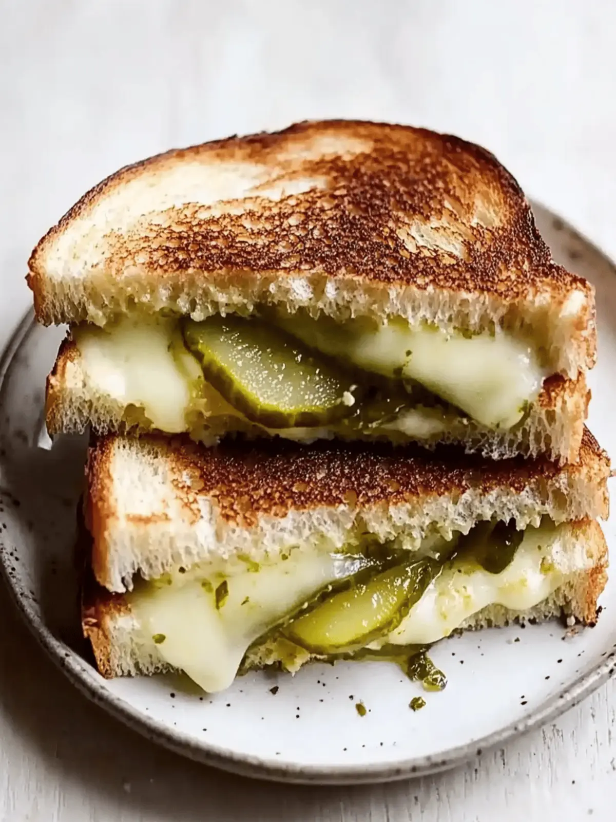 Crispy Dill Pickle Grilled Cheese Sandwich