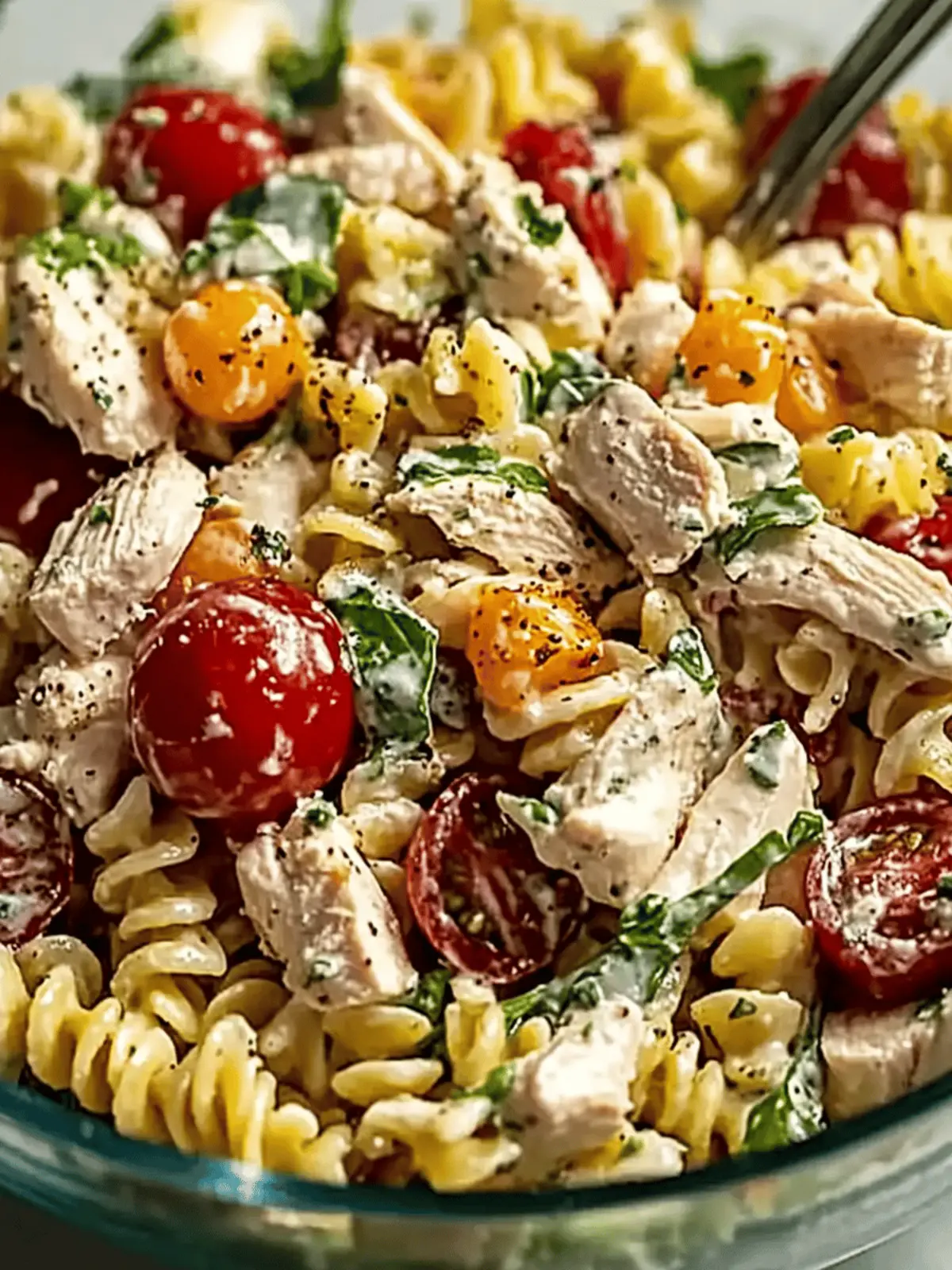 Summery Chicken Pasta Salad
