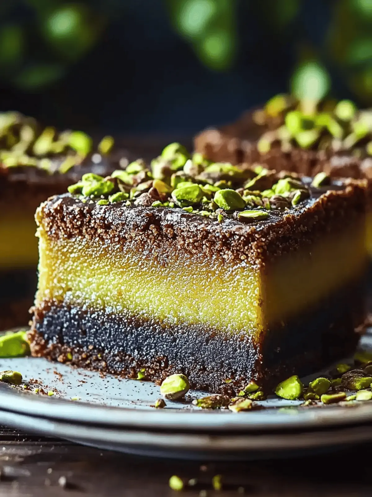 Pistachio Kunafa Brownies