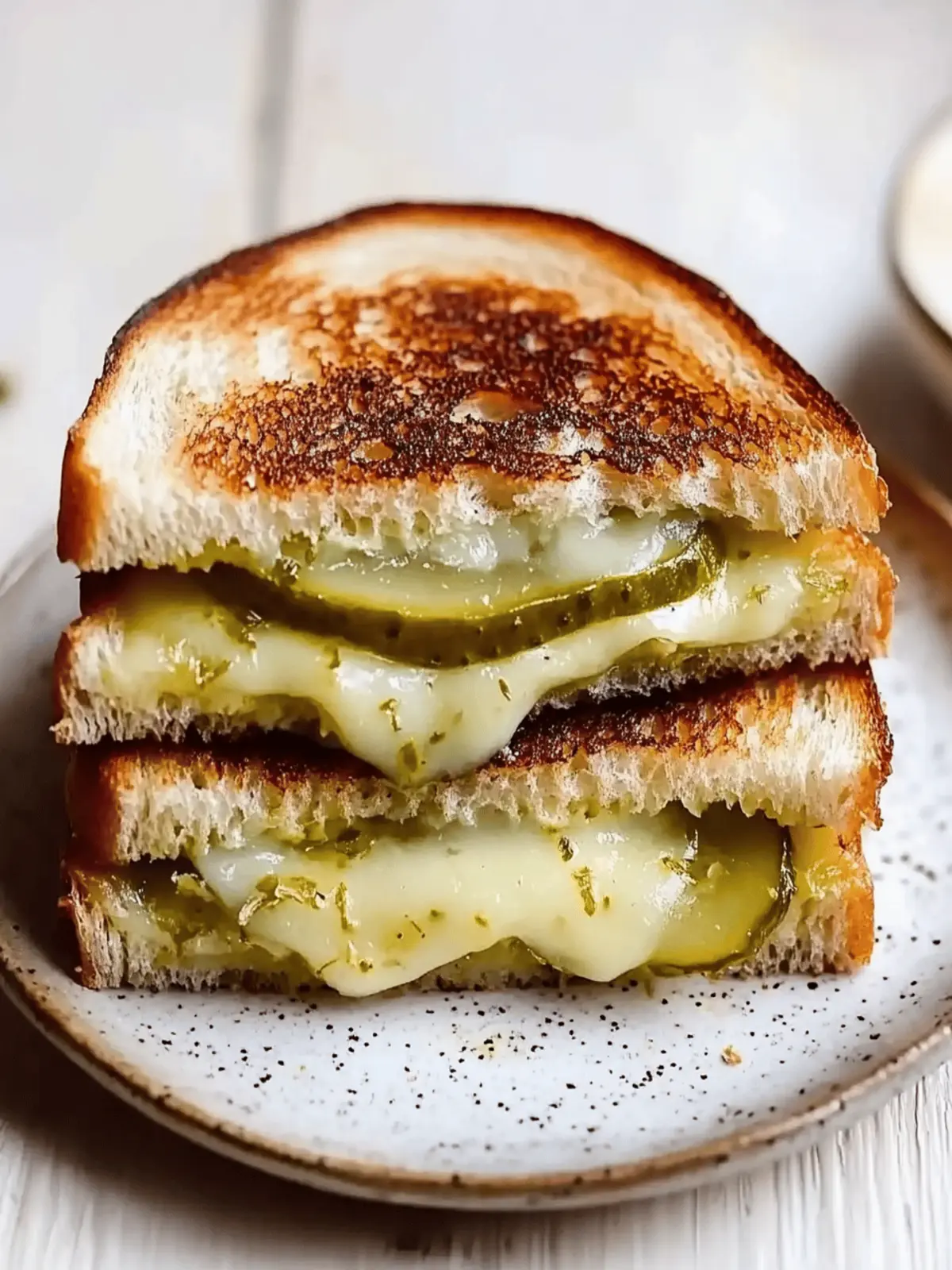 Crispy Dill Pickle Grilled Cheese Sandwich