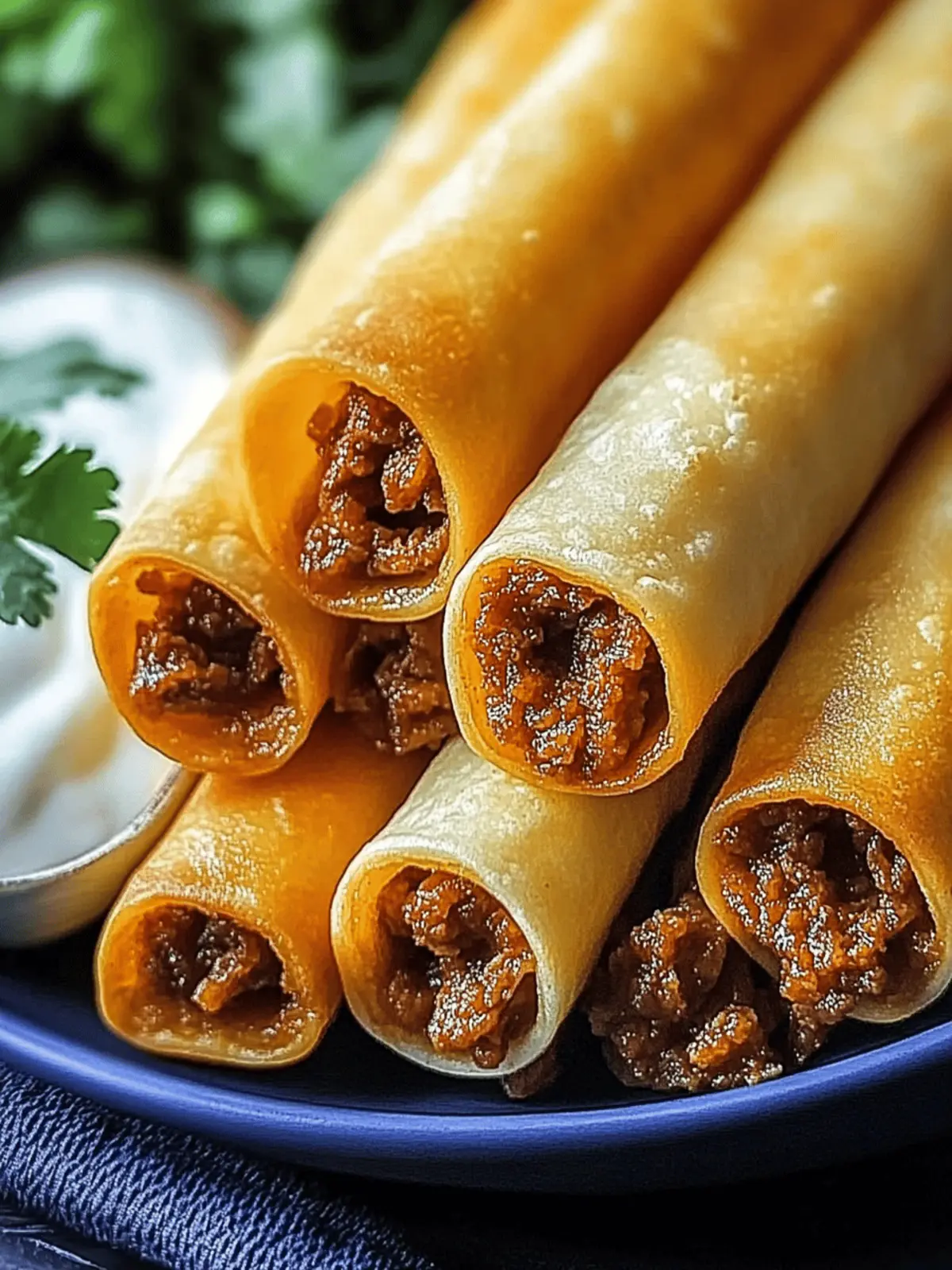 Crispy Beef Taquitos